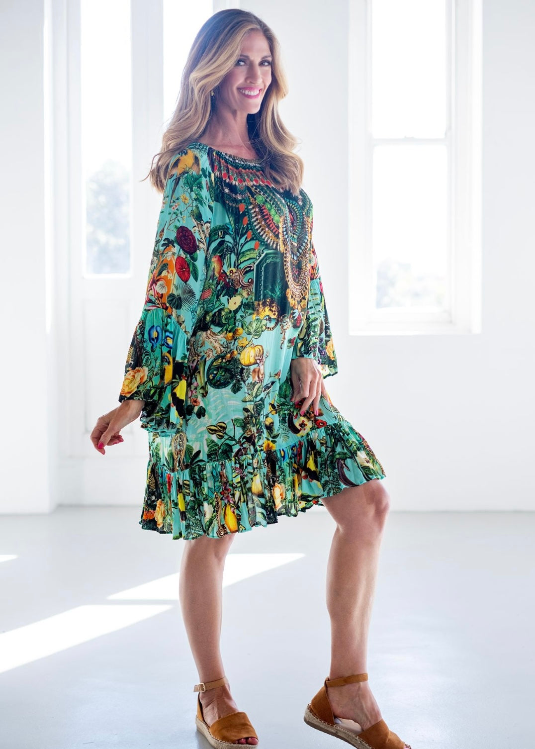 Blossom Dress in Emerald Crown