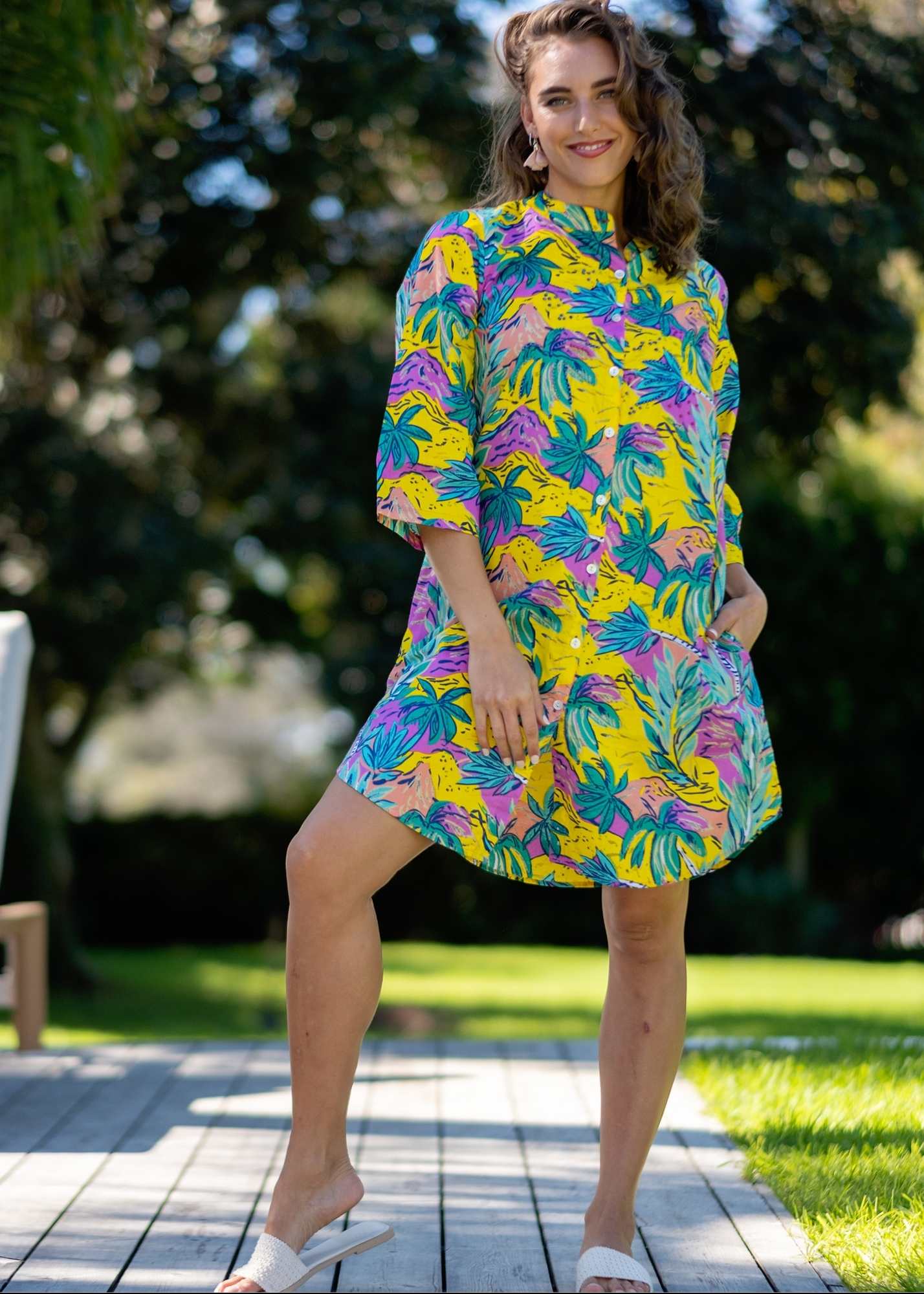 The Margarita Dress in Sunshine Blue