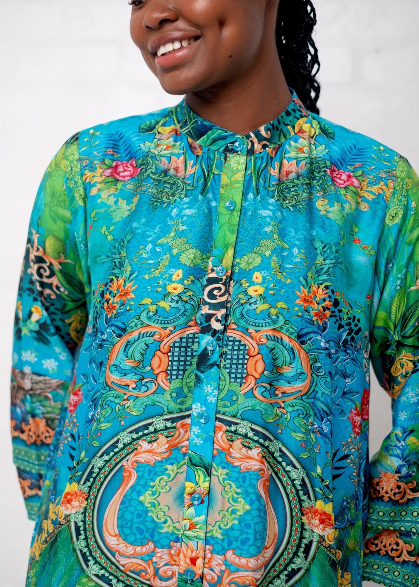 Symphony Dress in Green Jewel Print