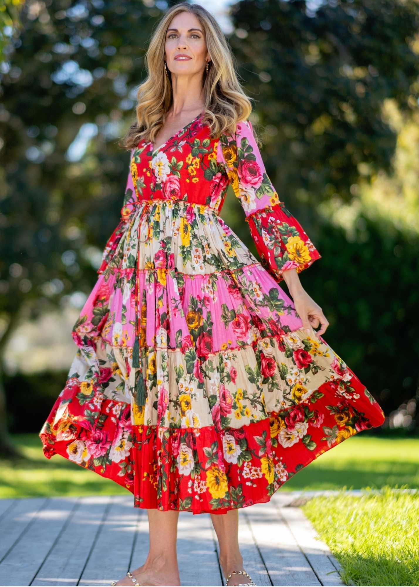 Amarena Dress in Riviera Red