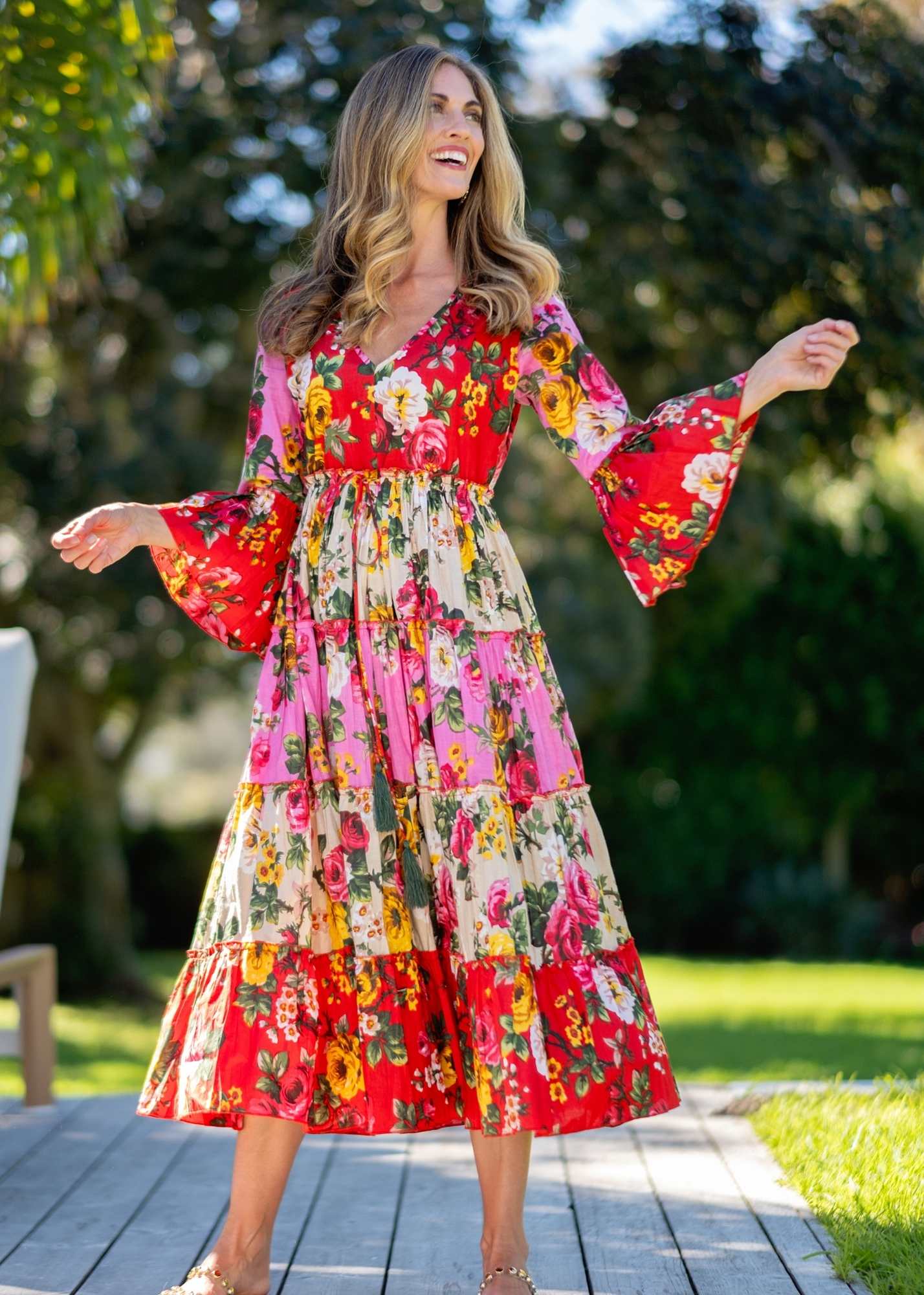 Amarena Dress in Riviera Red