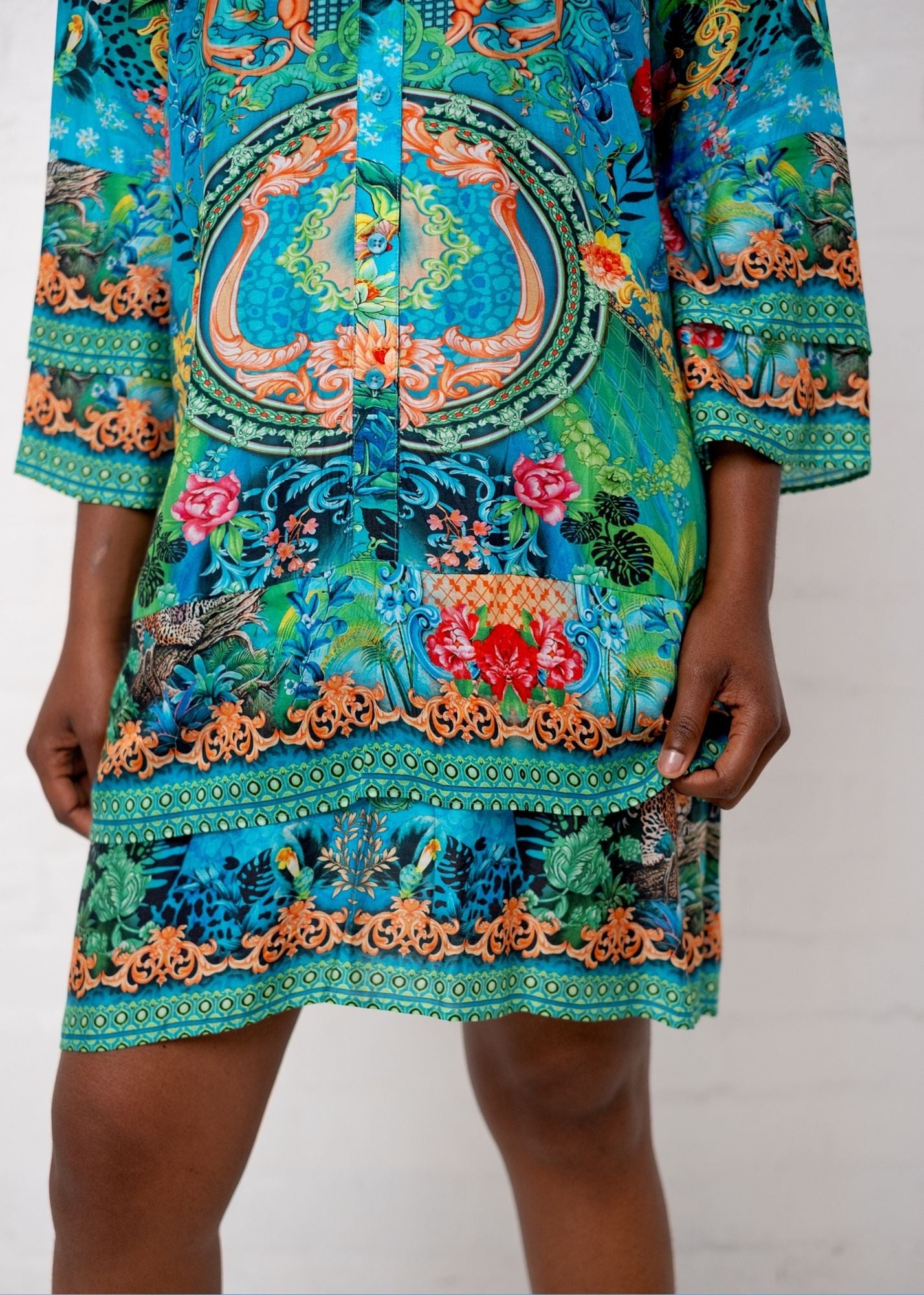 Symphony Dress in Green Jewel Print