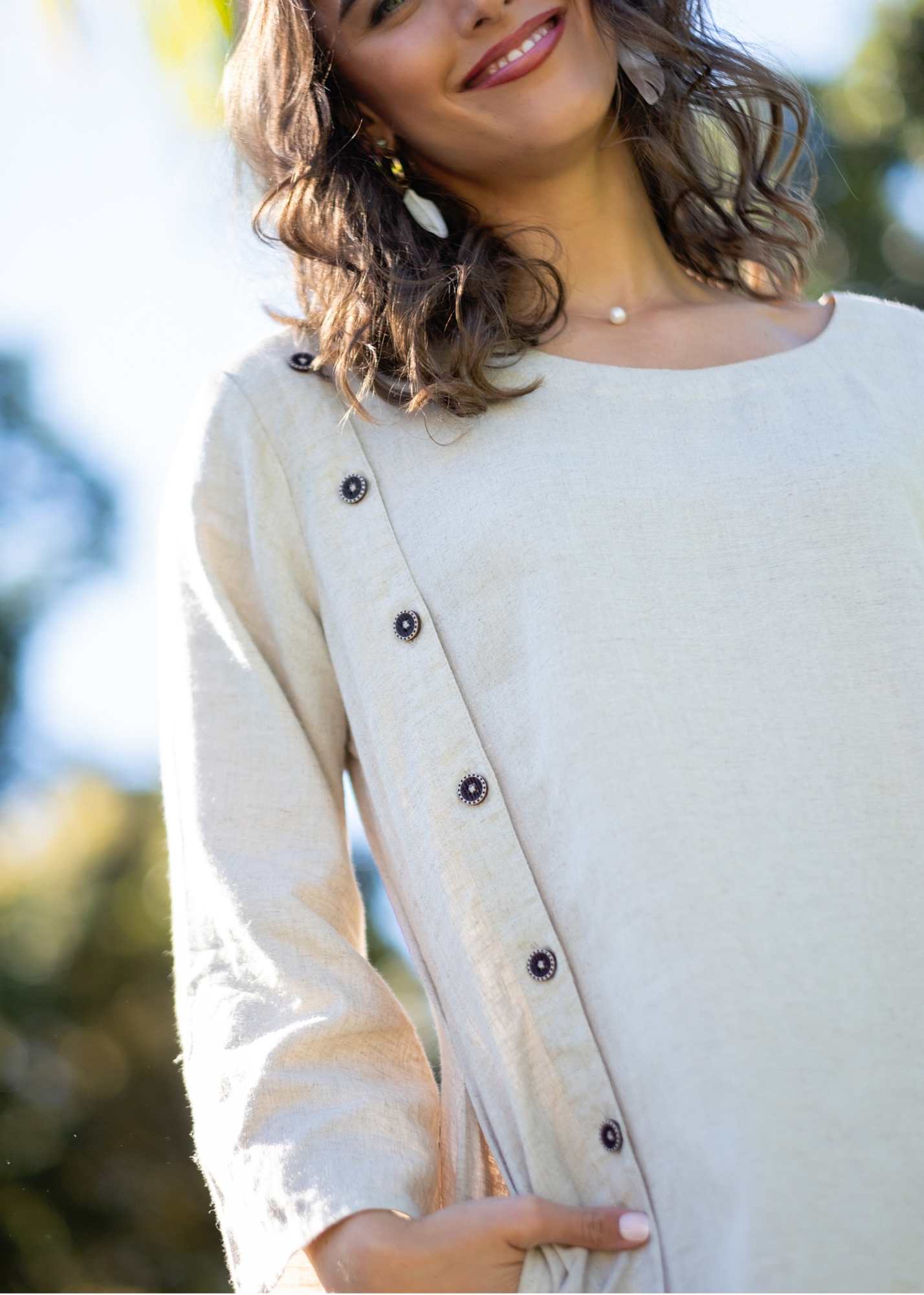 Vernazza Dress in Sandstone