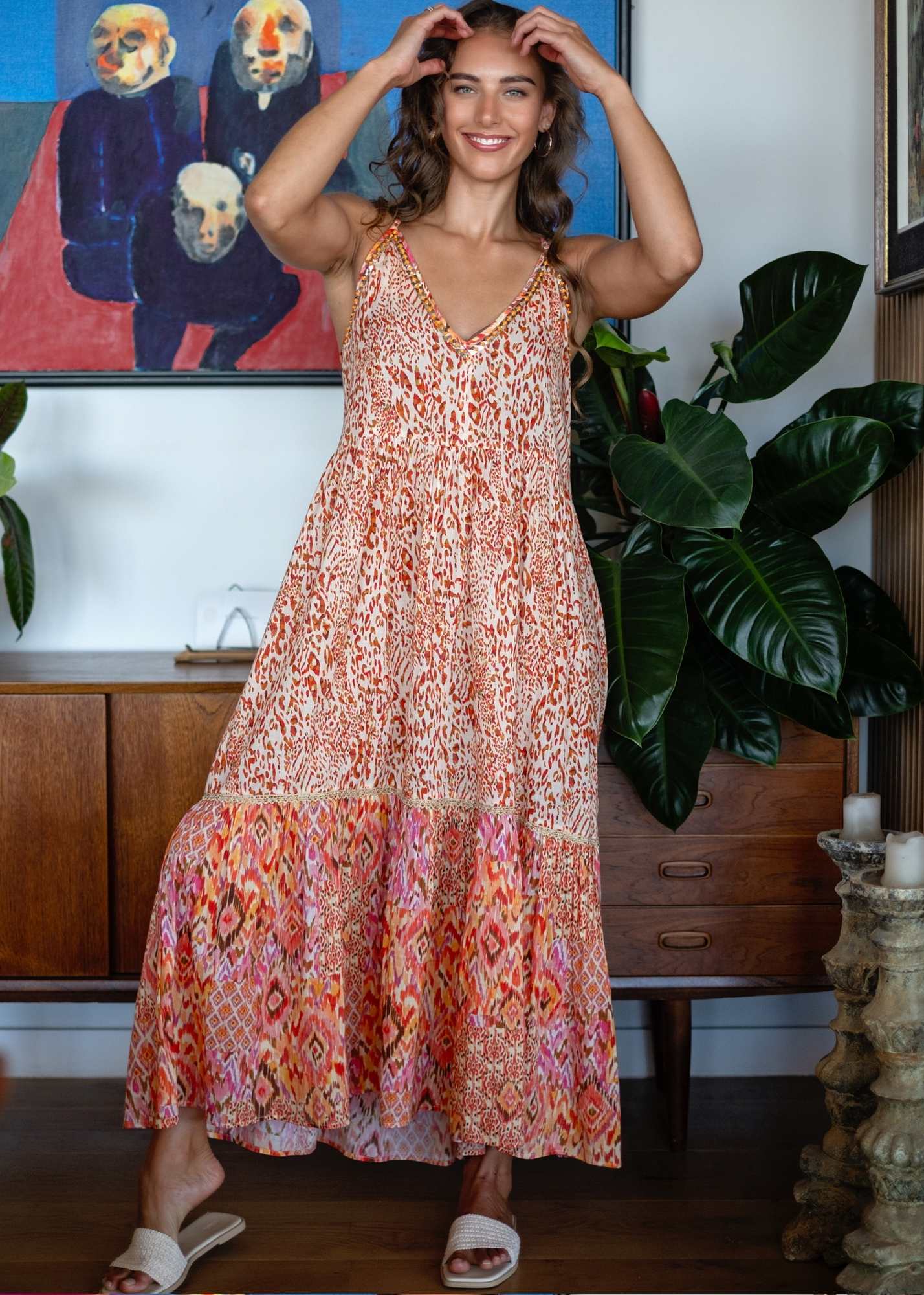 Taormina Dress in Wild Terracotta