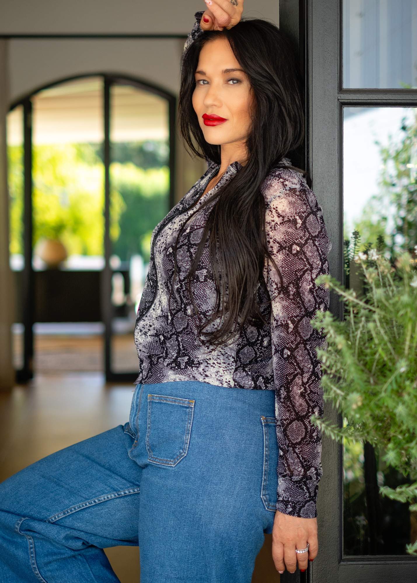 Mesh bomber jacket, Black and Grey Animal Print