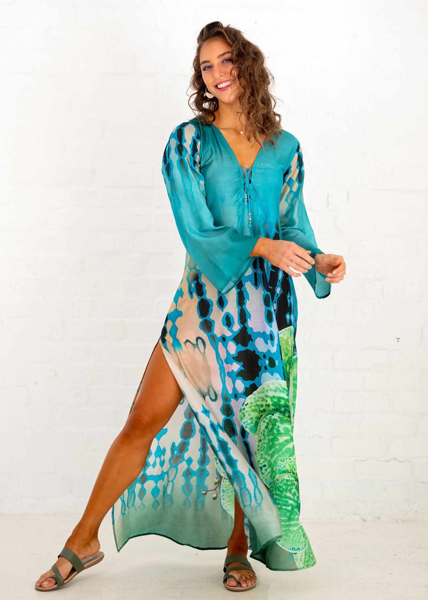 Lanira Dress in Green Orchid