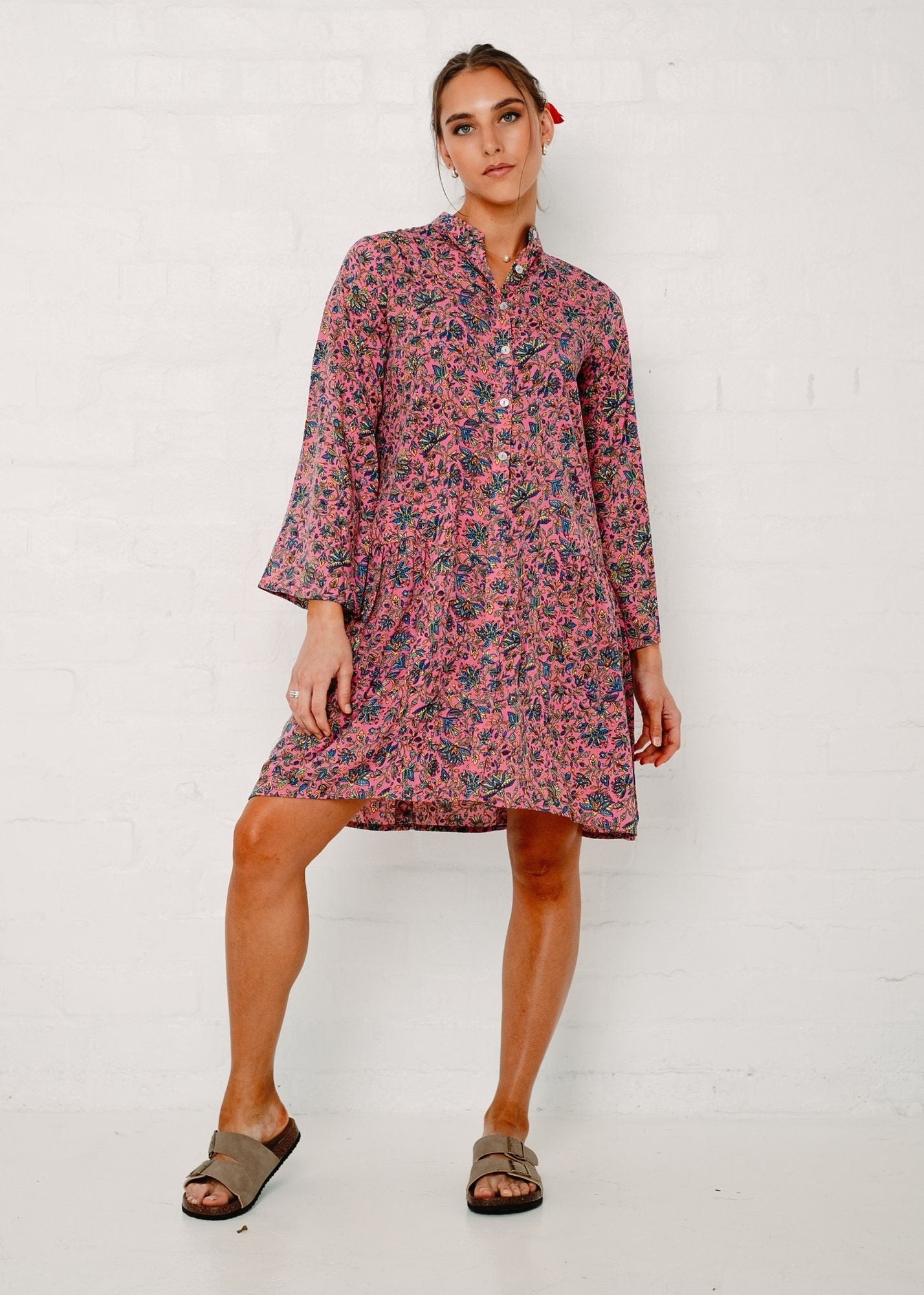 Annabel Dress in Pink Floral