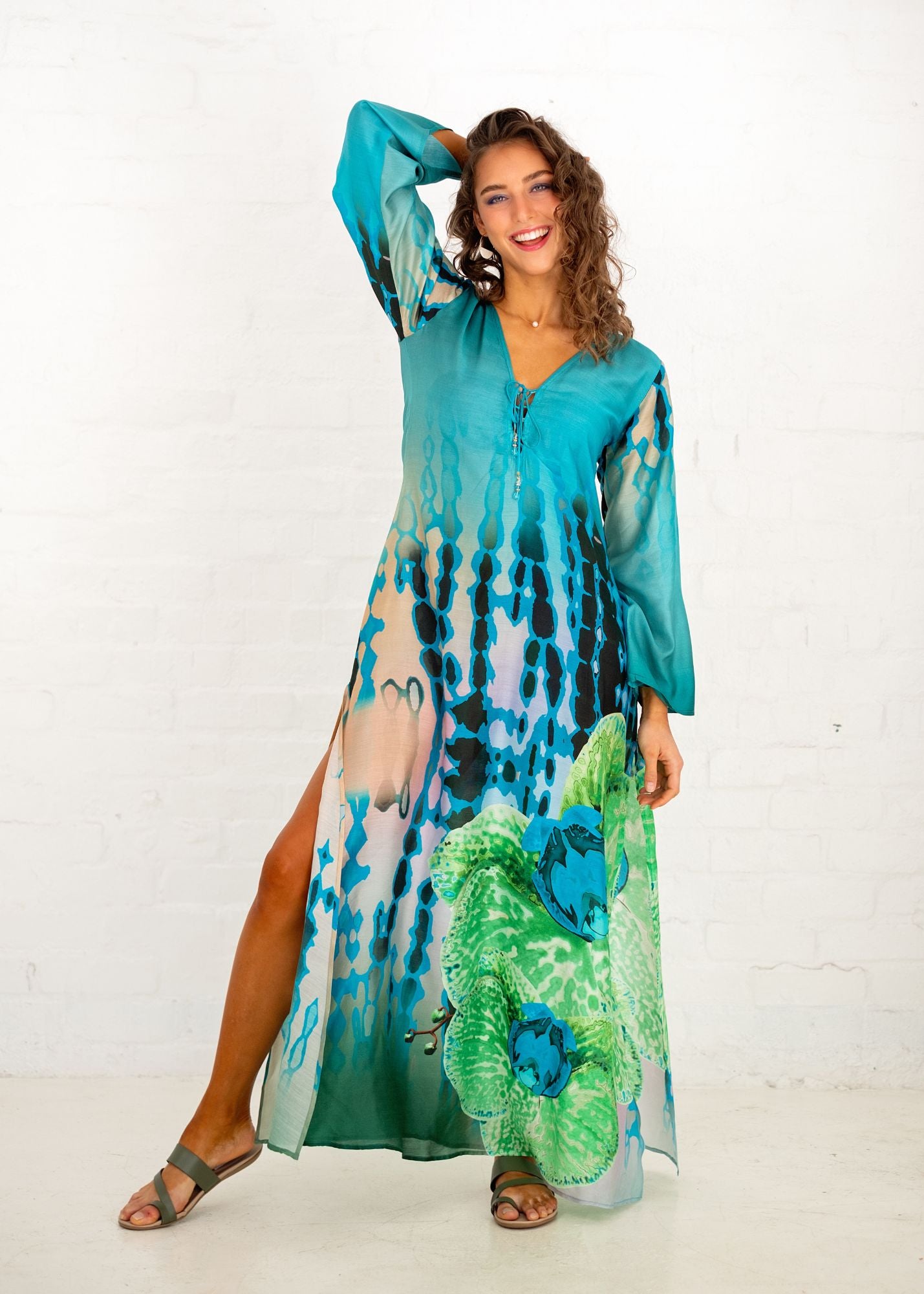 Lanira Dress in Green Orchid – Iconic Designs Shop