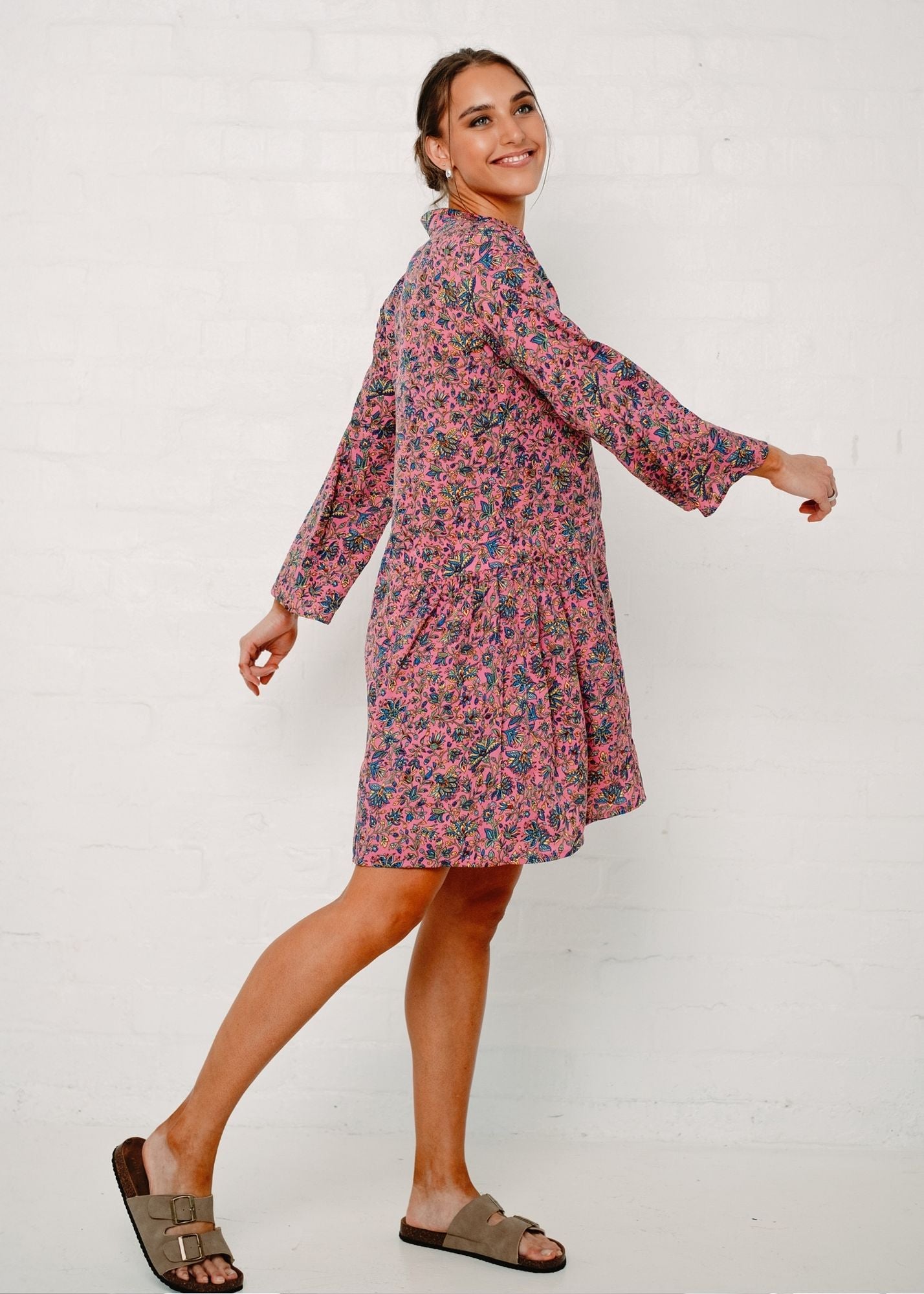 Annabel Dress in Pink Floral