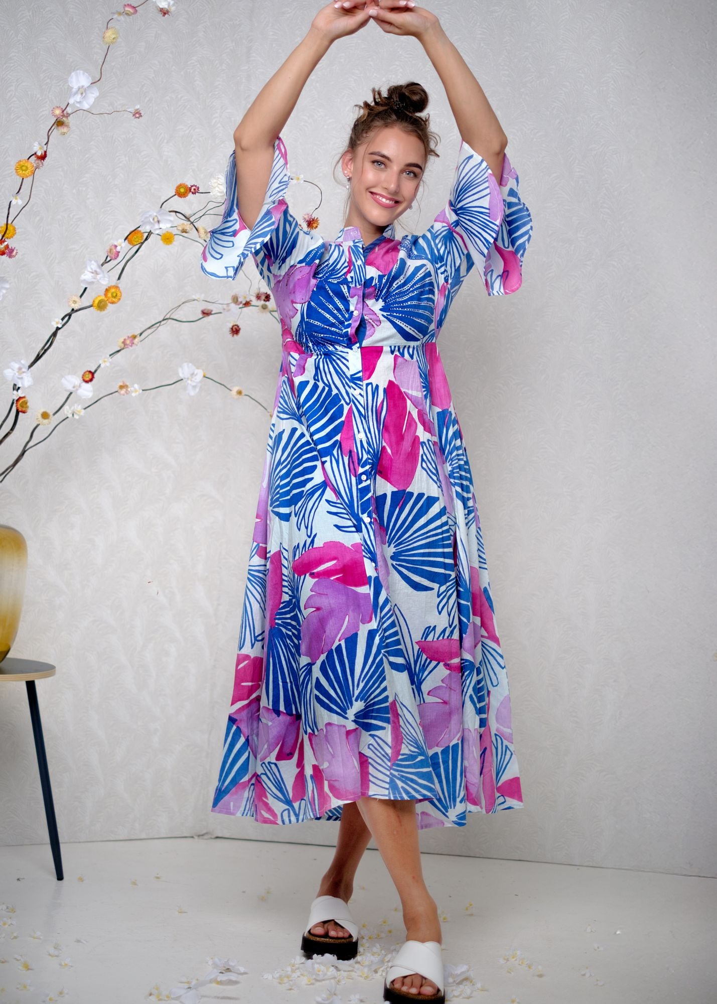 Fiore Dress in Ocean Meadow