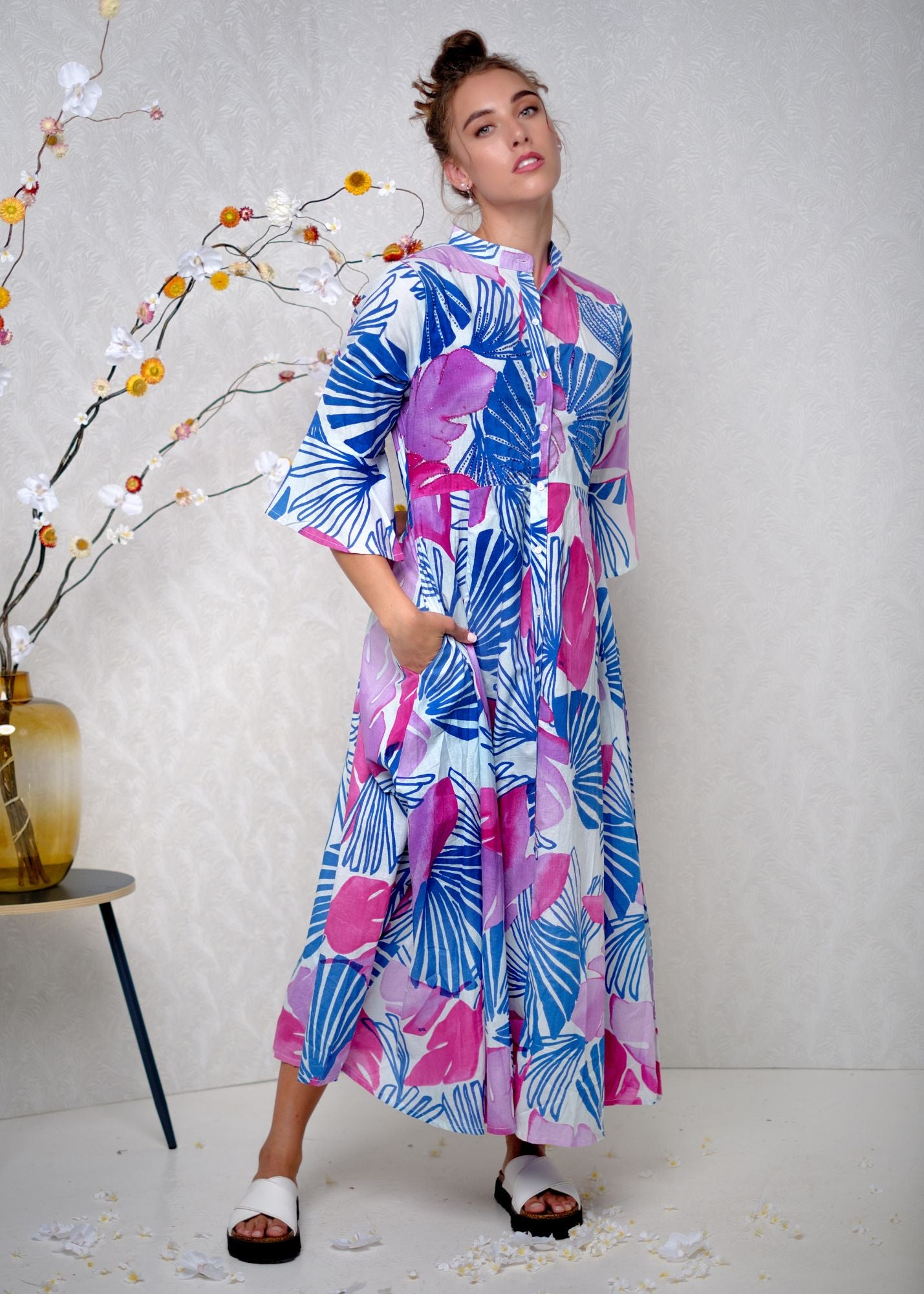 Fiore Dress in Ocean Meadow