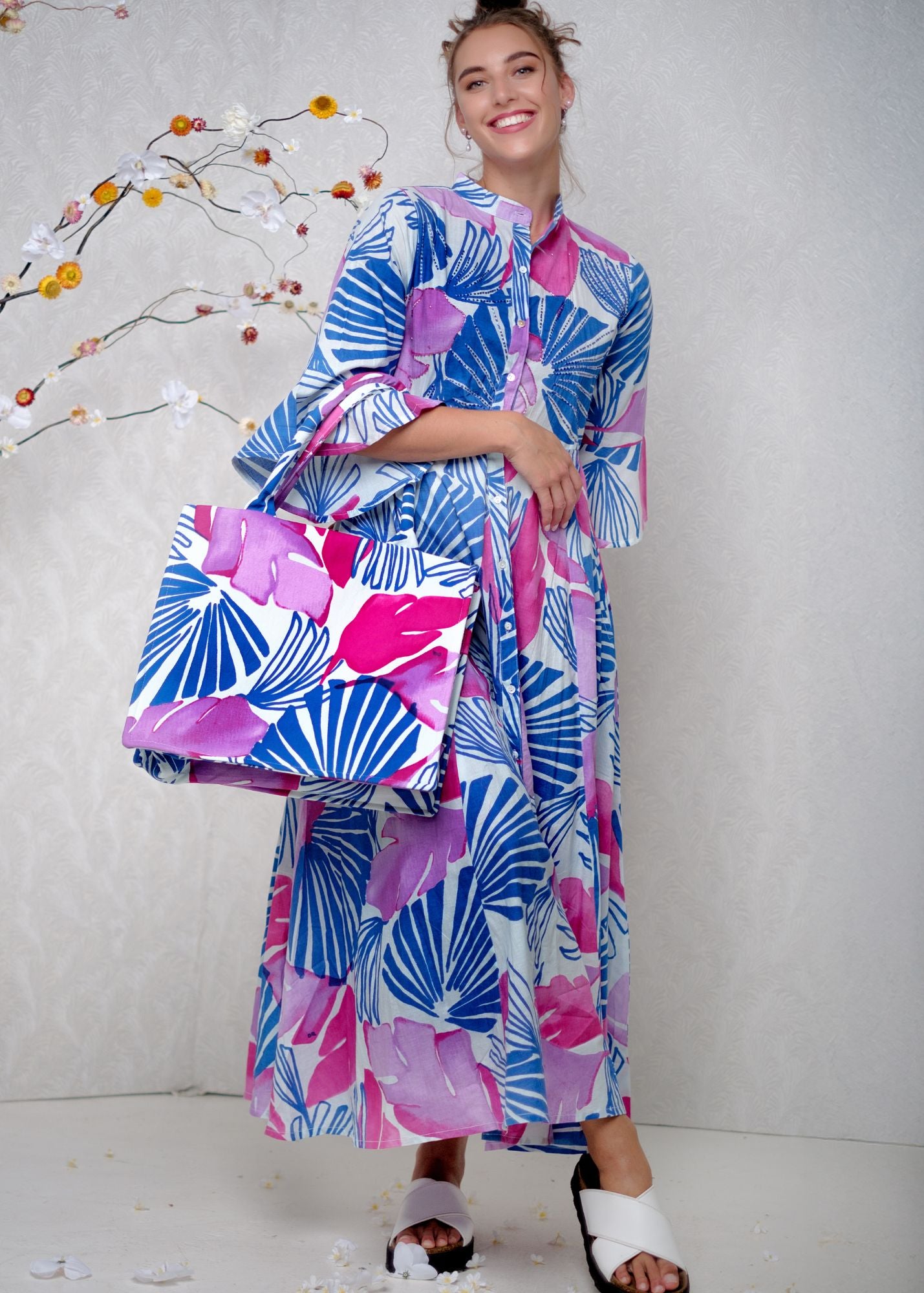 Fiore Dress in Ocean Meadow