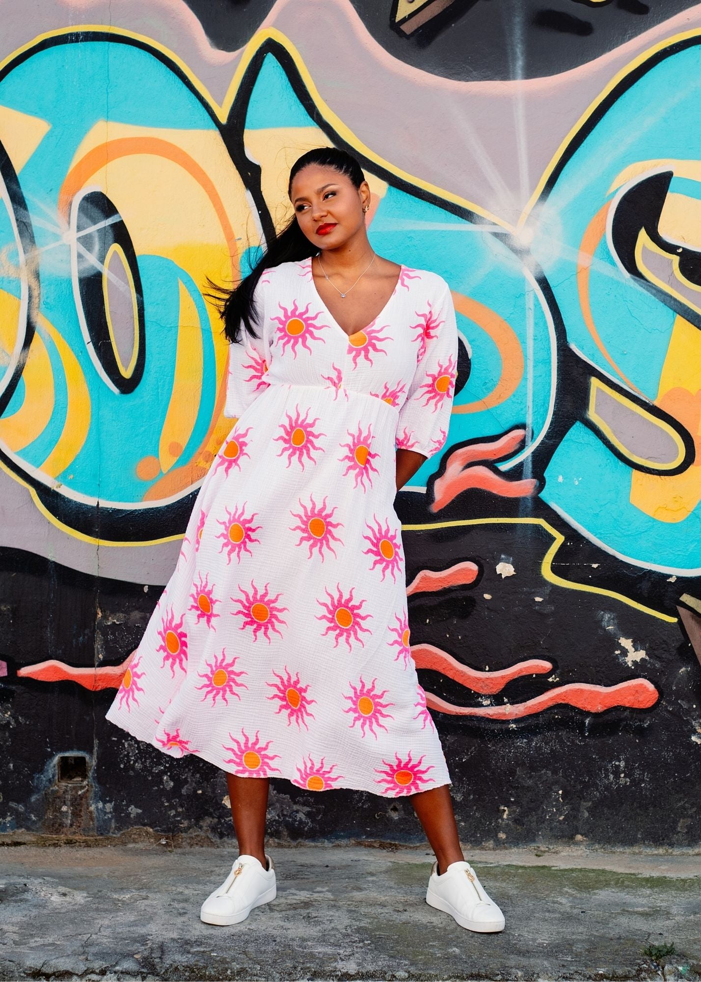 The Marisol Dress in Blush Bloom