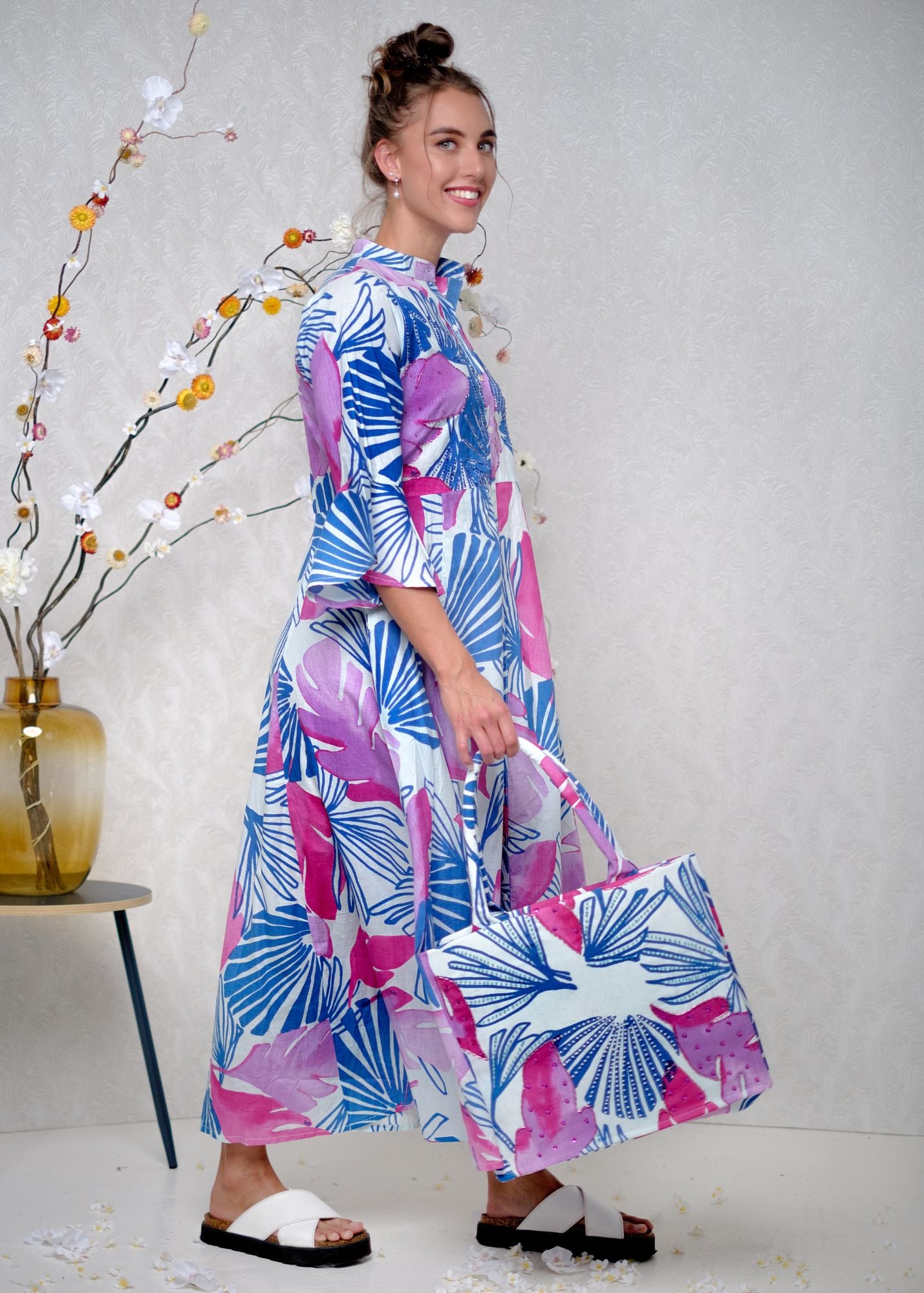 Fiore Dress in Ocean Meadow