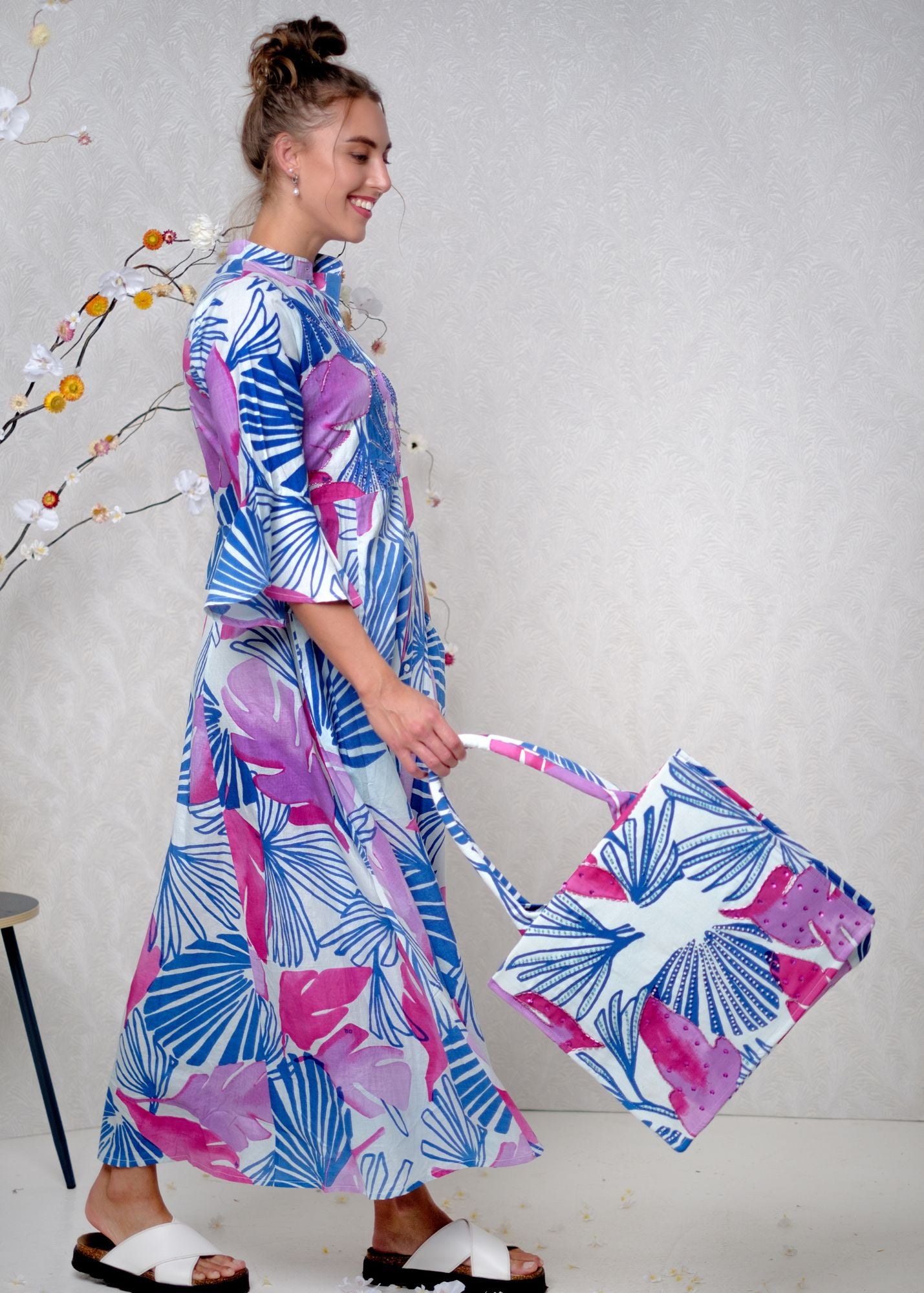 Fiore Dress in Ocean Meadow