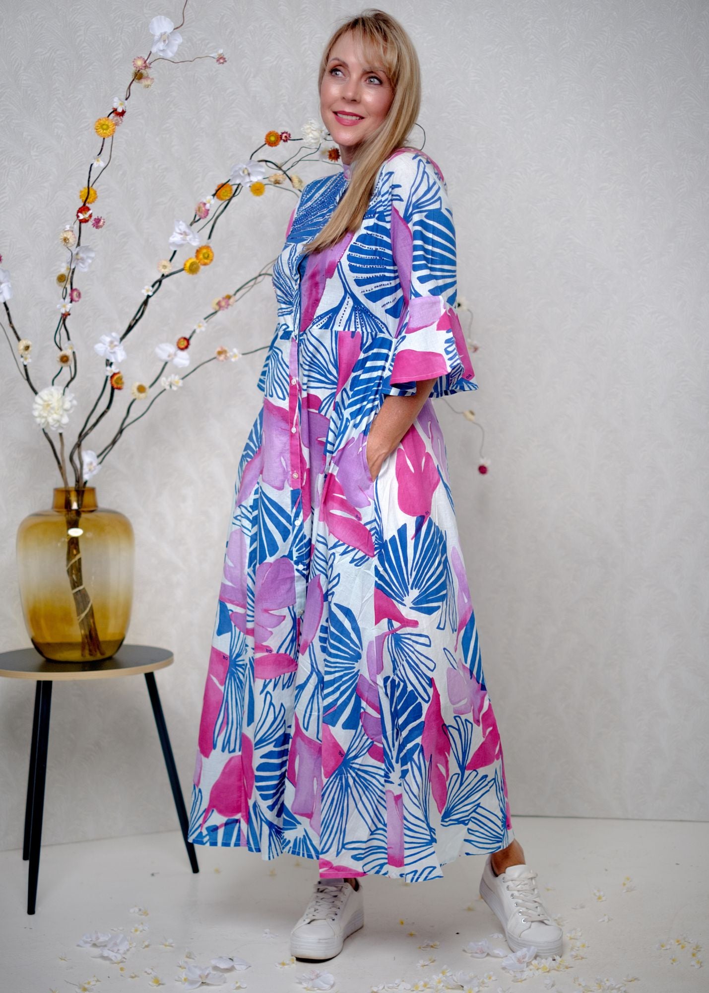 Fiore Dress in Ocean Meadow
