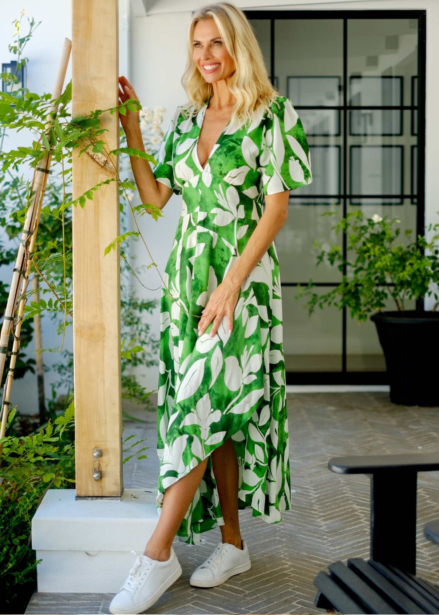 Savanna Dress in Green Leaf