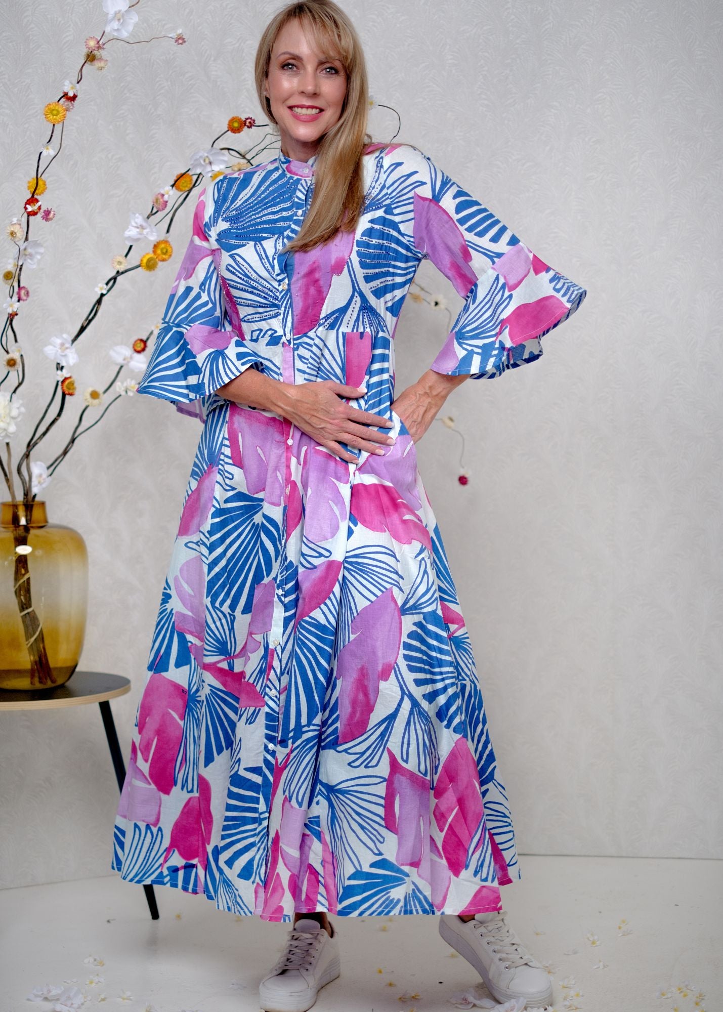 Fiore Dress in Ocean Meadow