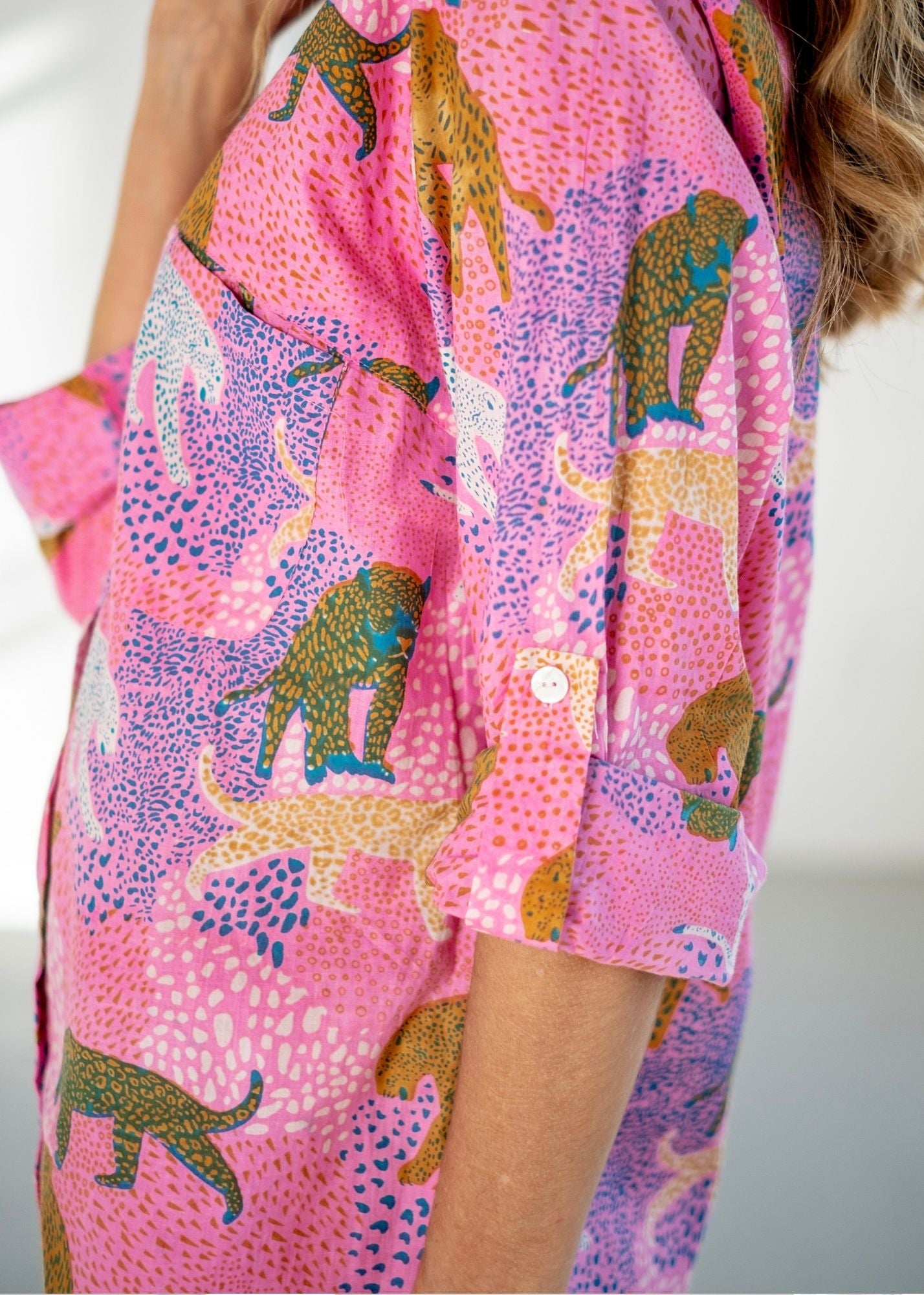 Pia dress in Pink Leopard