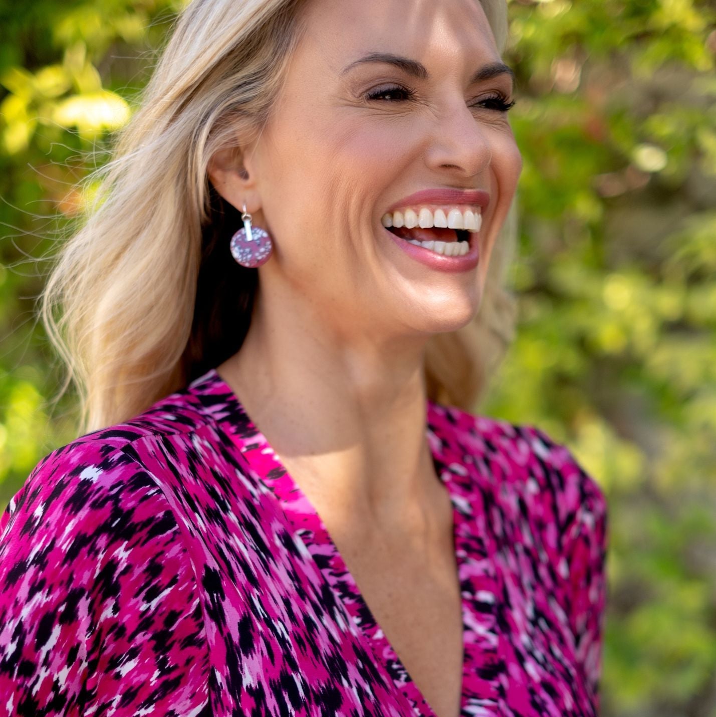 Maxi wrap dress, Pink and Black