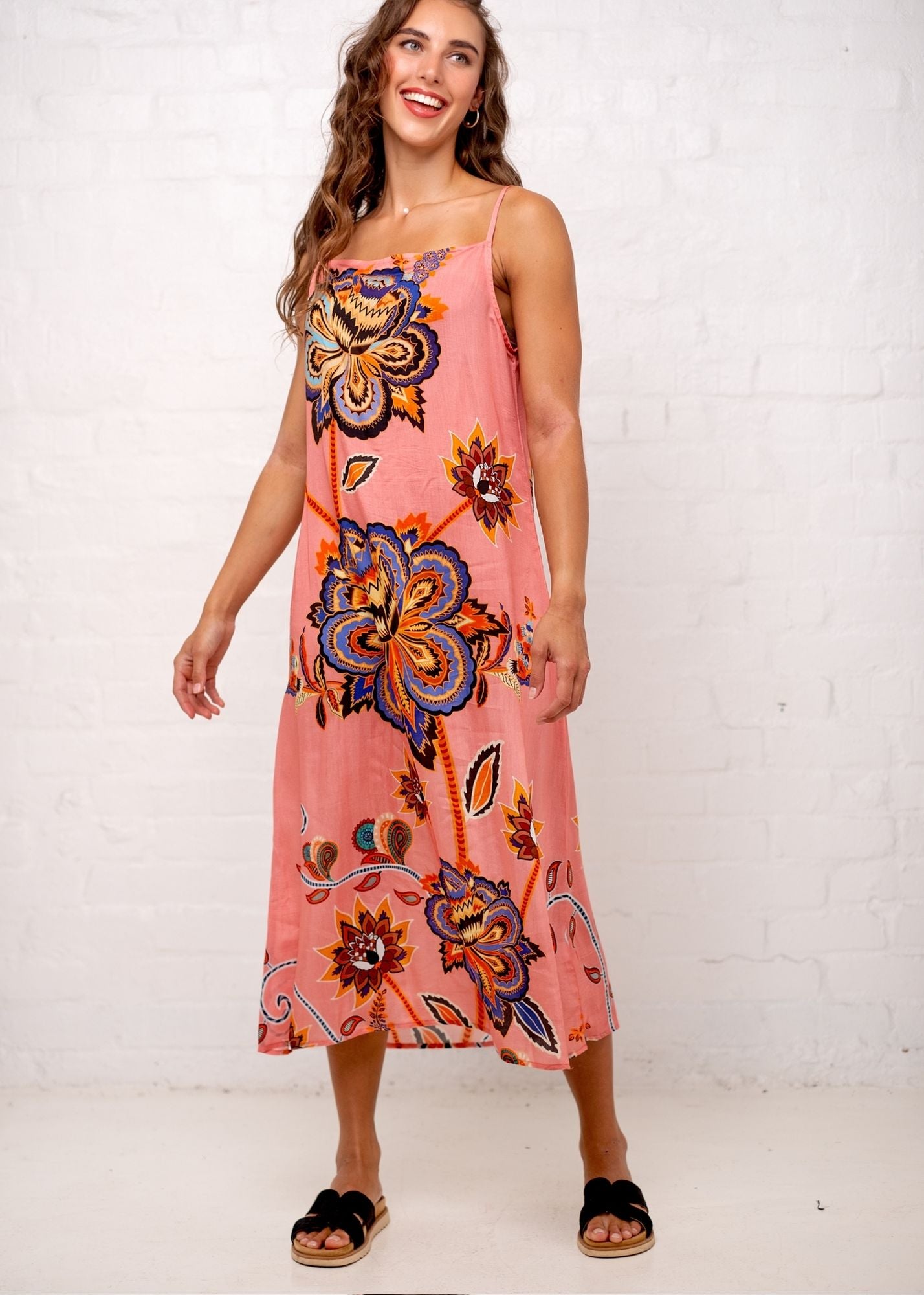 Señora Dress in Peach Flower