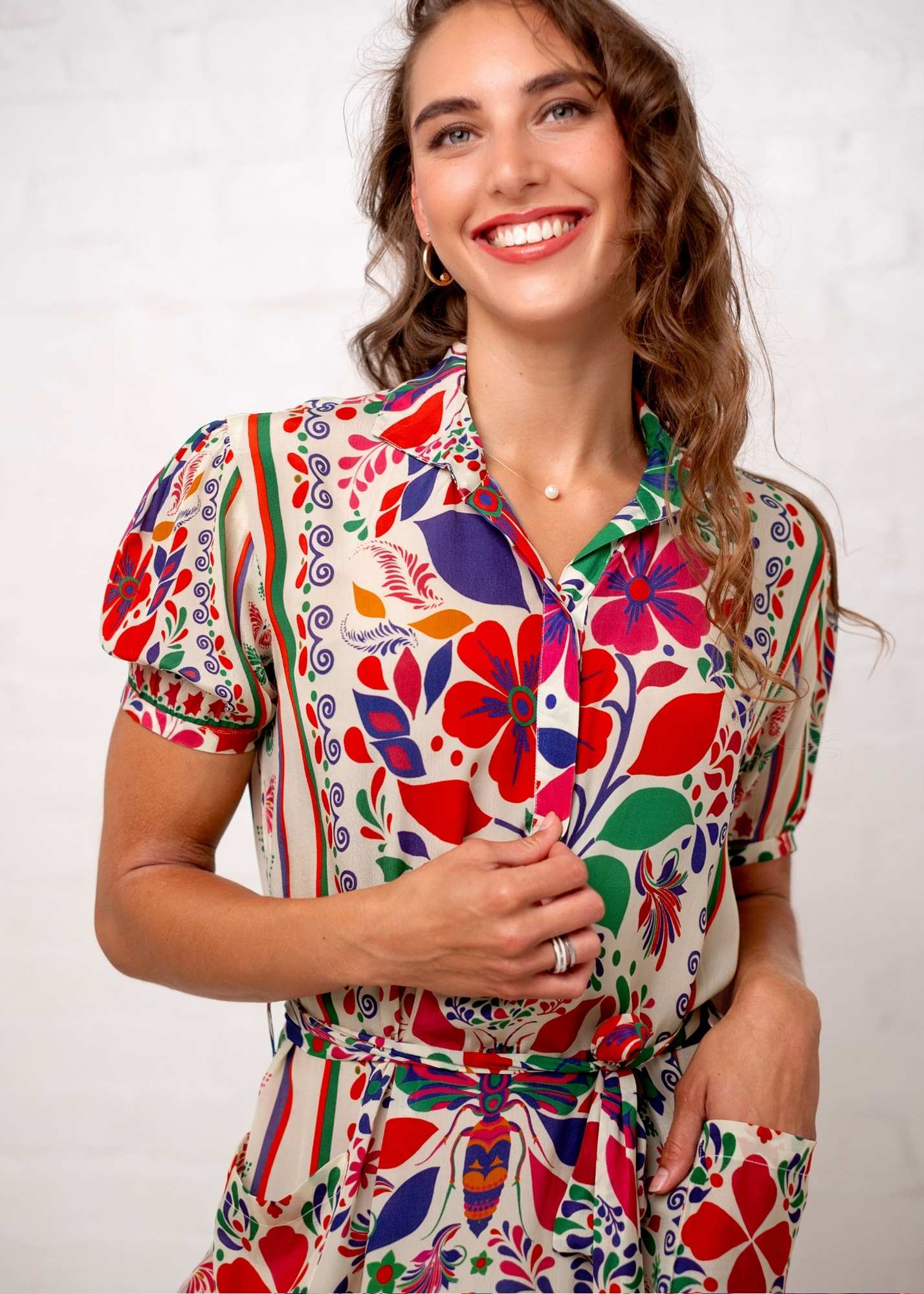 Viviena Dress in Dutch Floral Print