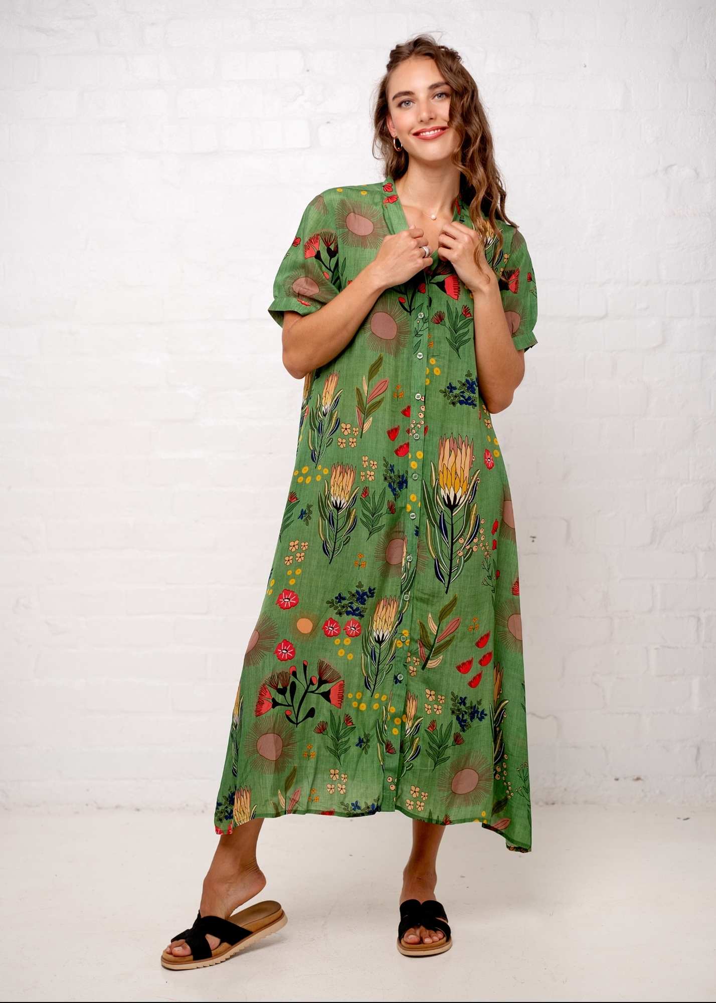 Maxine Dress in Fynbos Garden
