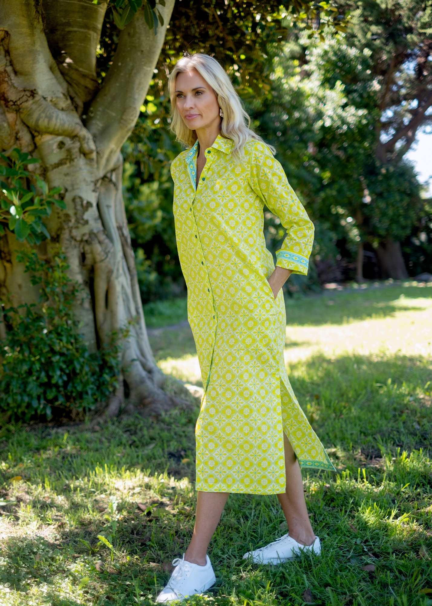 Emma dress in Lime