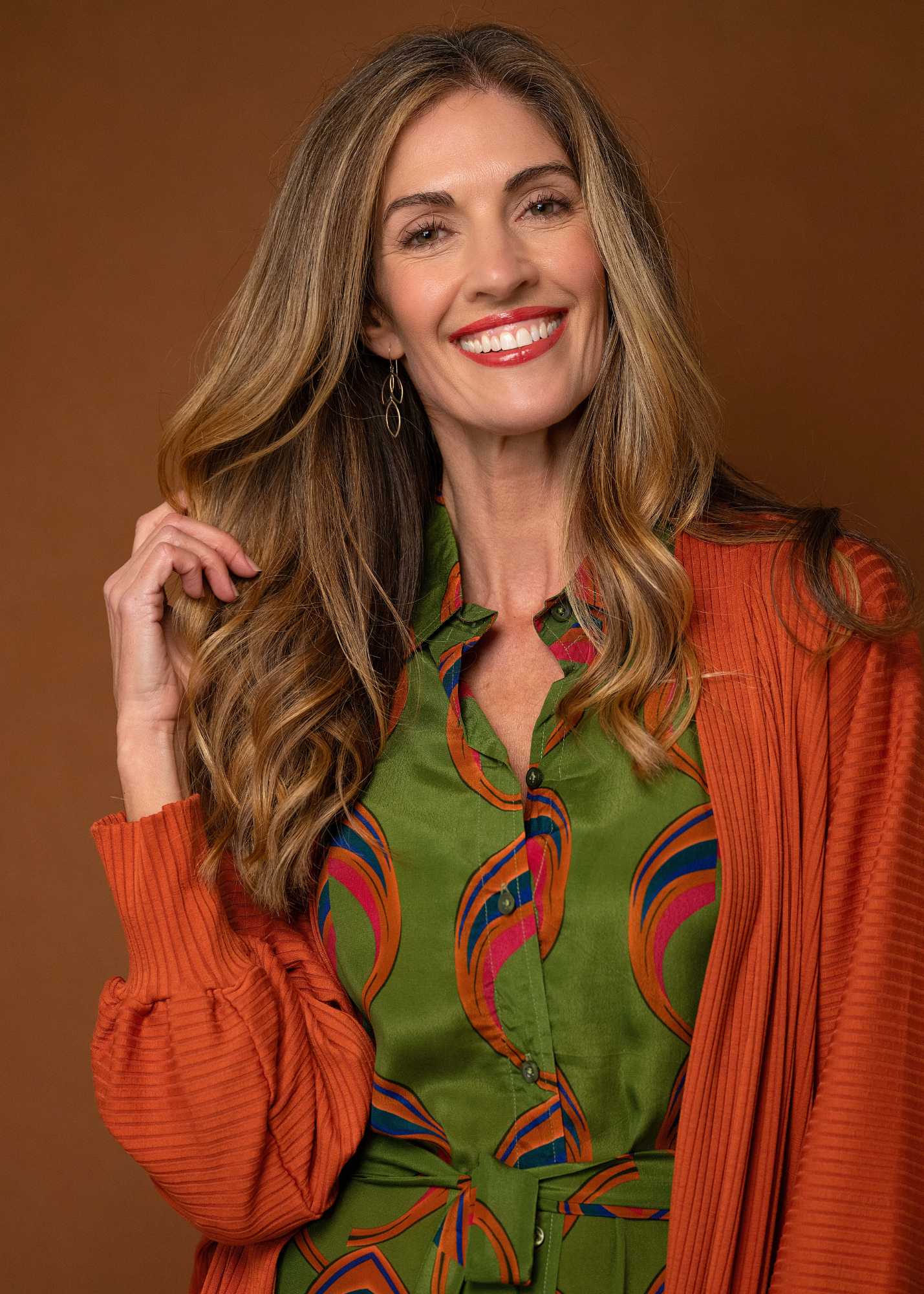 The Sally Cardigan in Rust