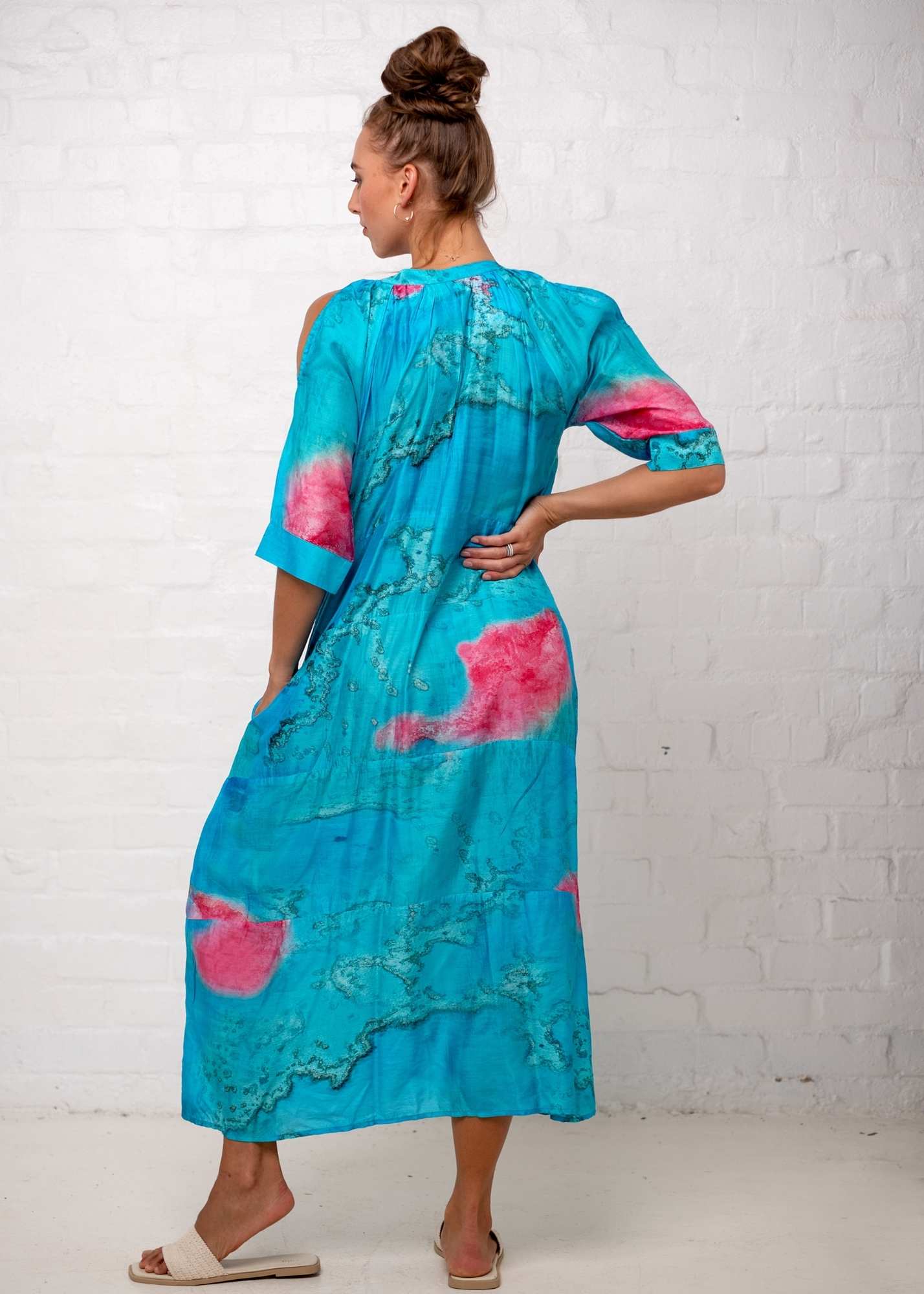 Adalynn Dress in Turquoise Tulip