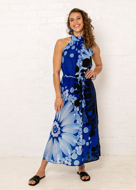 Brooke Dress in Blue Pop