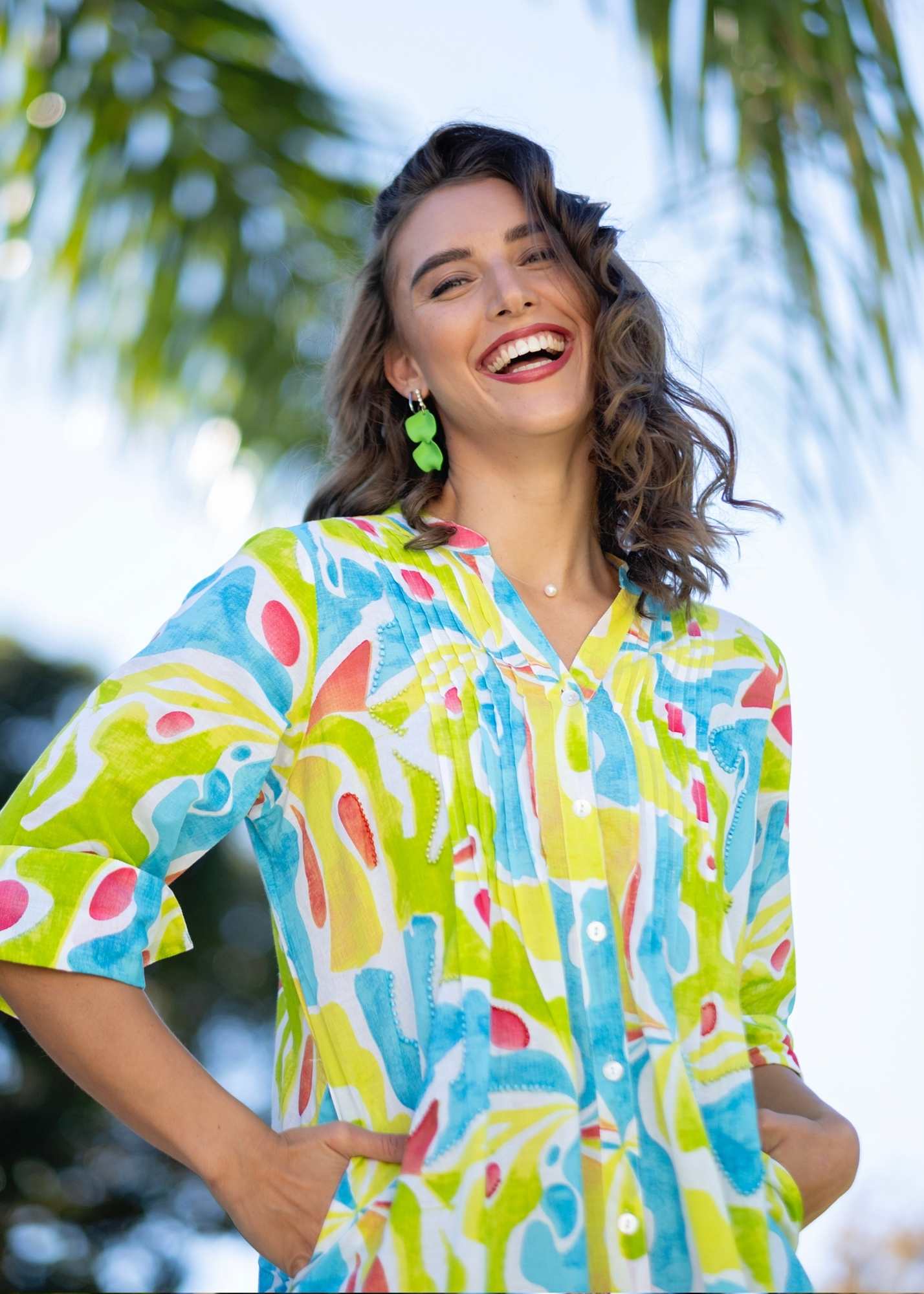 The Caprese Dress in Blue Paradise