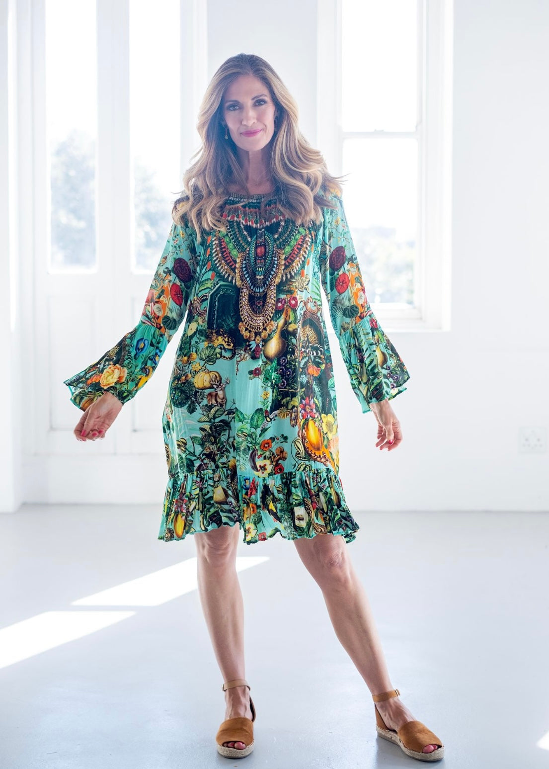 Blossom Dress in Emerald Crown