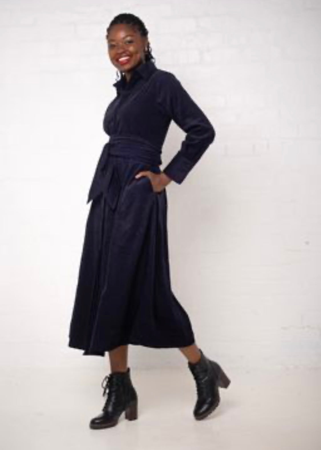 Mariah Dress in Midnight Meadow