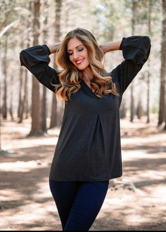 Amron Top in Dark grey