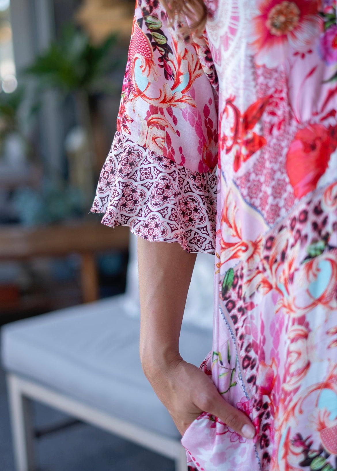 Jubilee Dress in Pink Animal and Floral