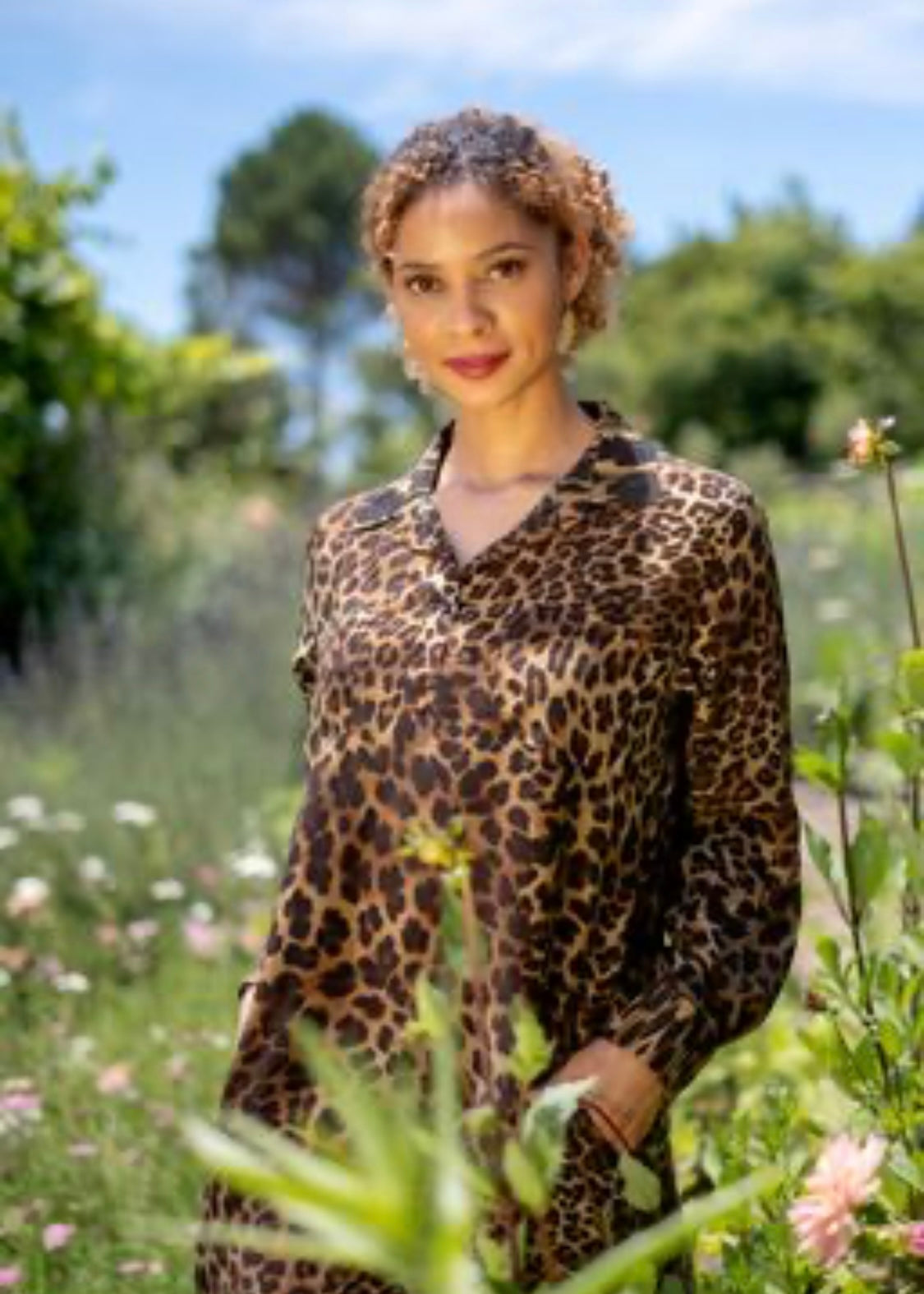 Sonca Dress in Brown Safari