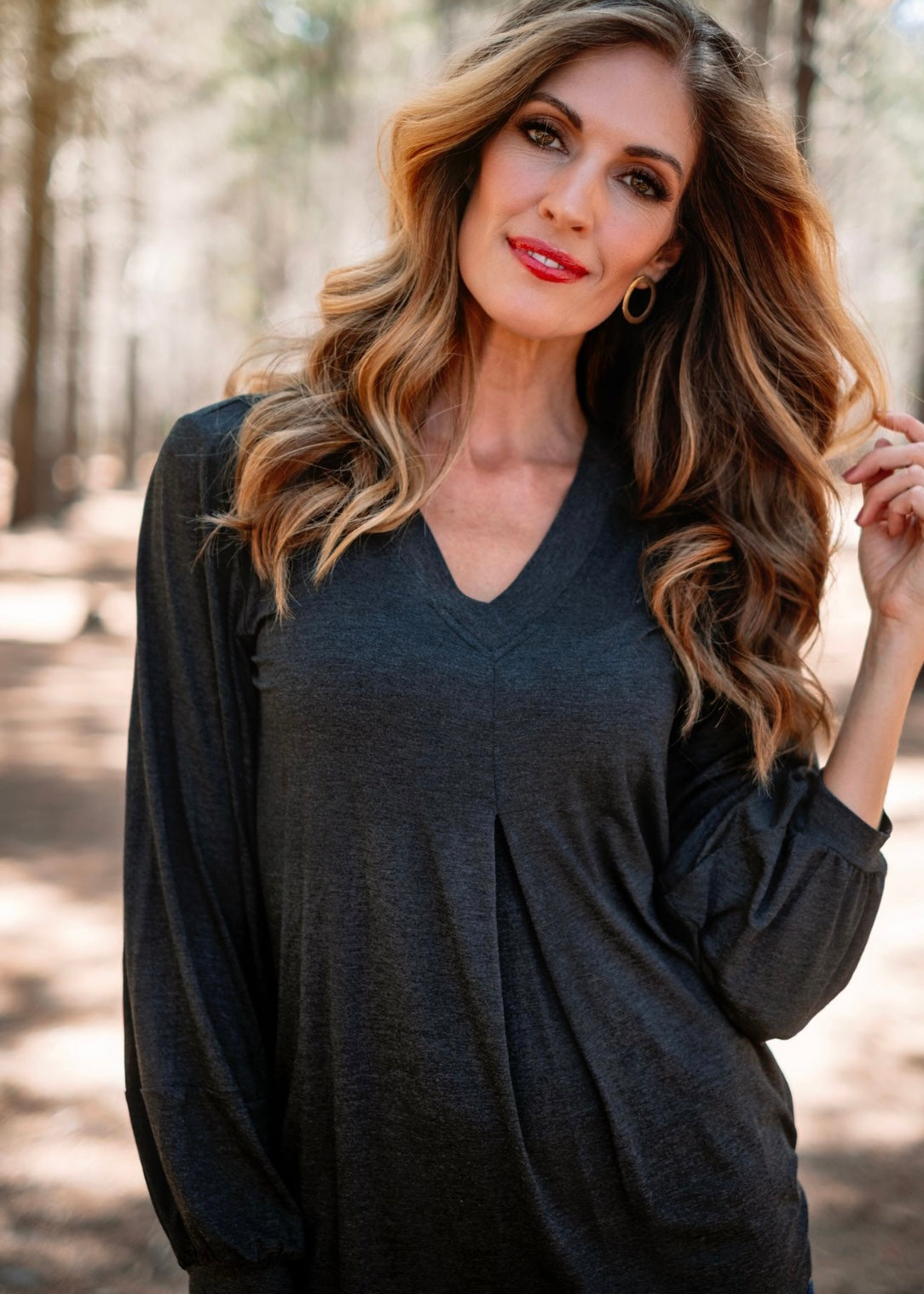 Amron Top in Dark grey
