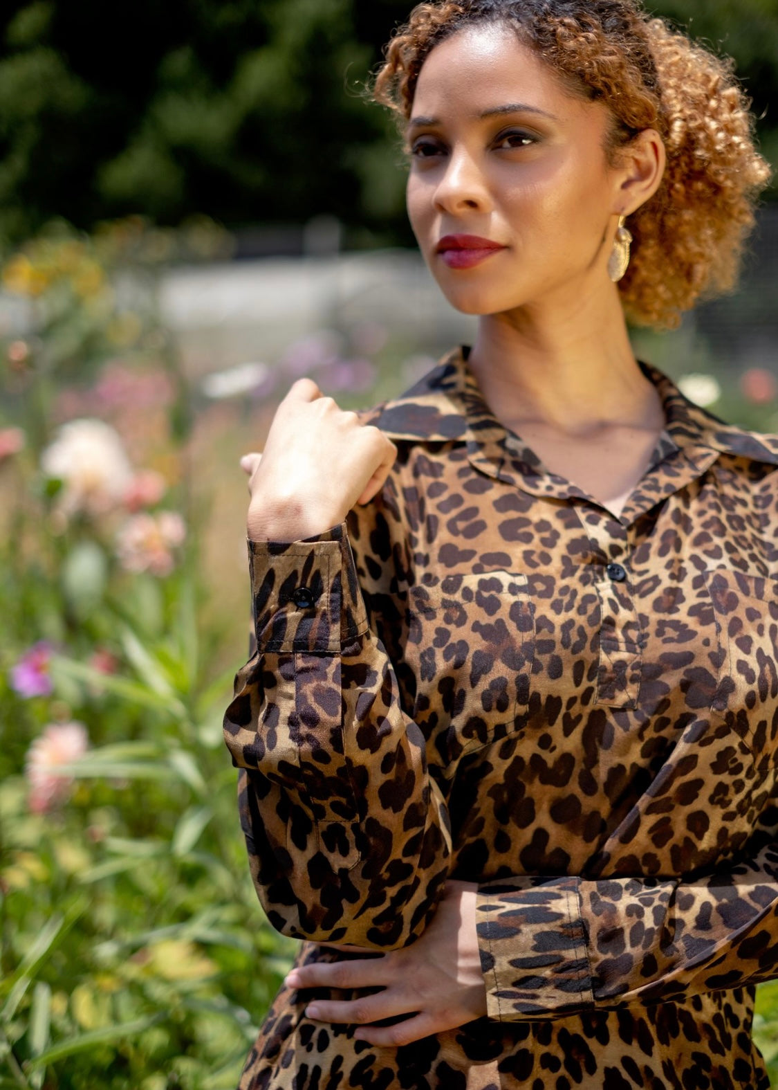 Sonca Dress in Brown Safari