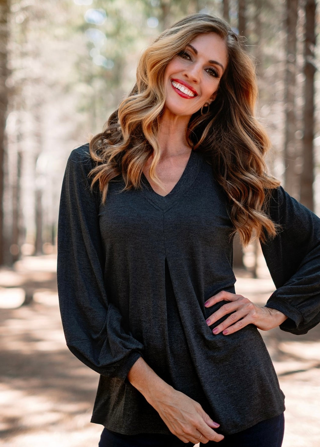 Amron Top in Dark grey