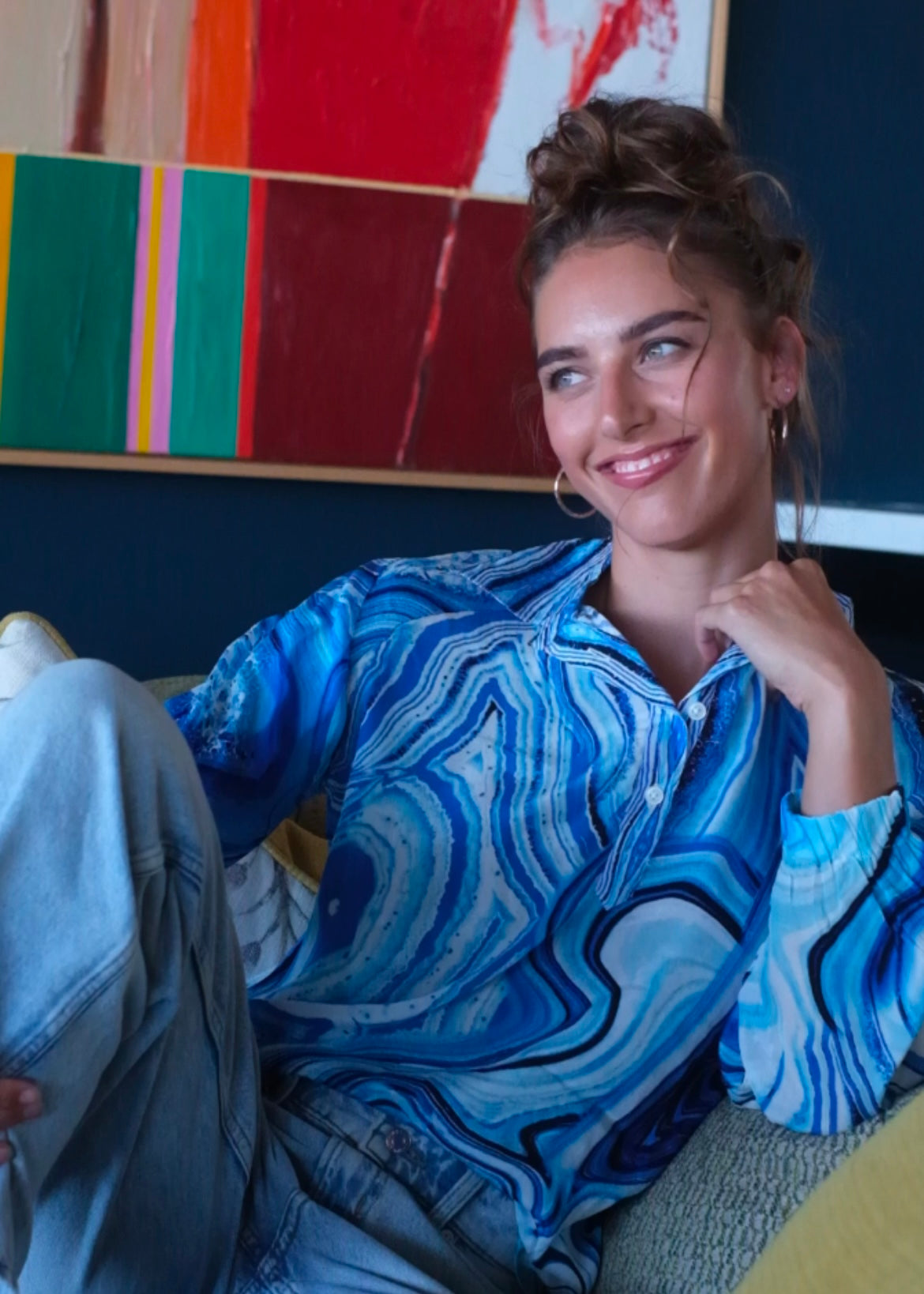 Morgan Blouse, Blue Marble