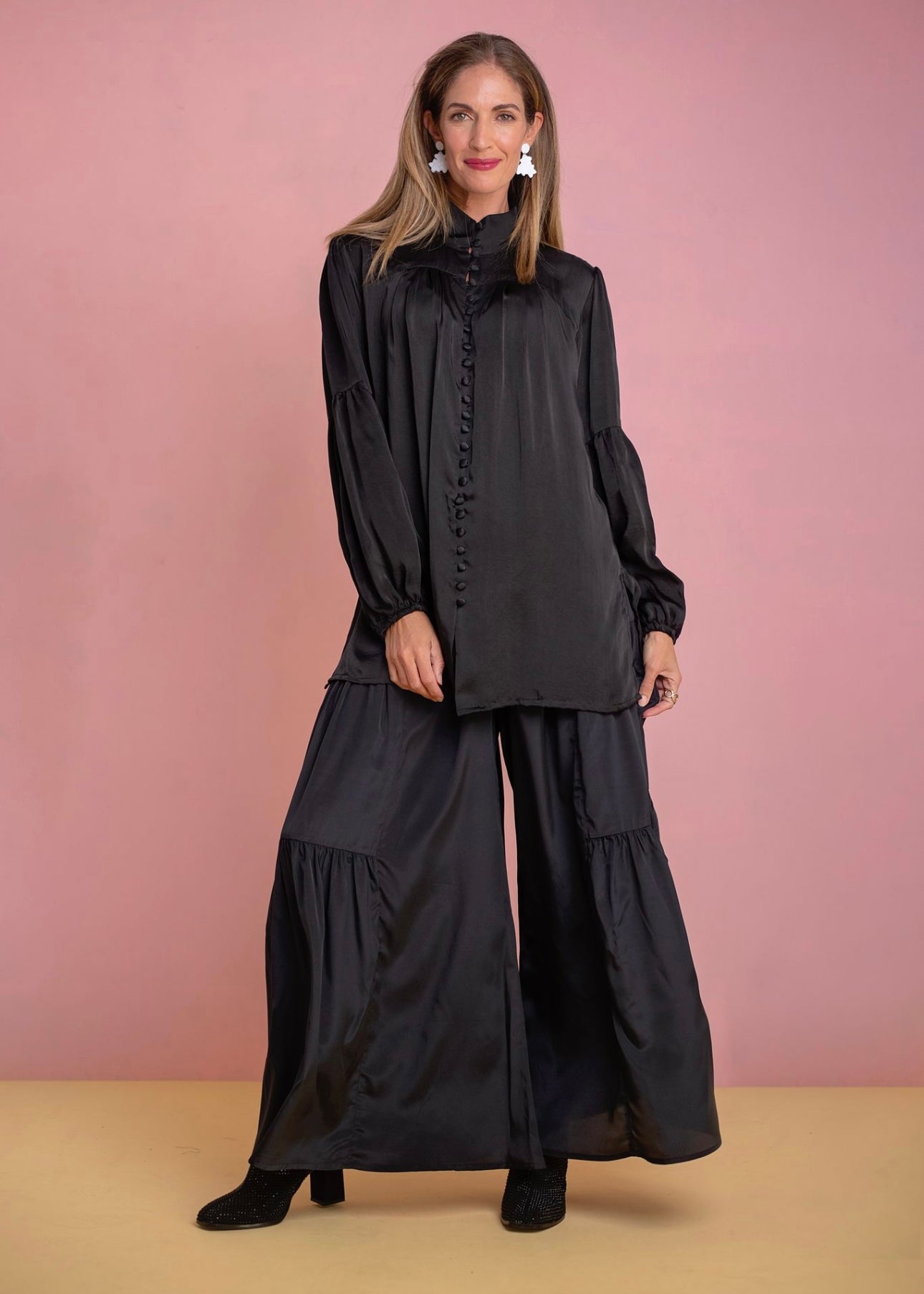 Fiona flowy pants, Black