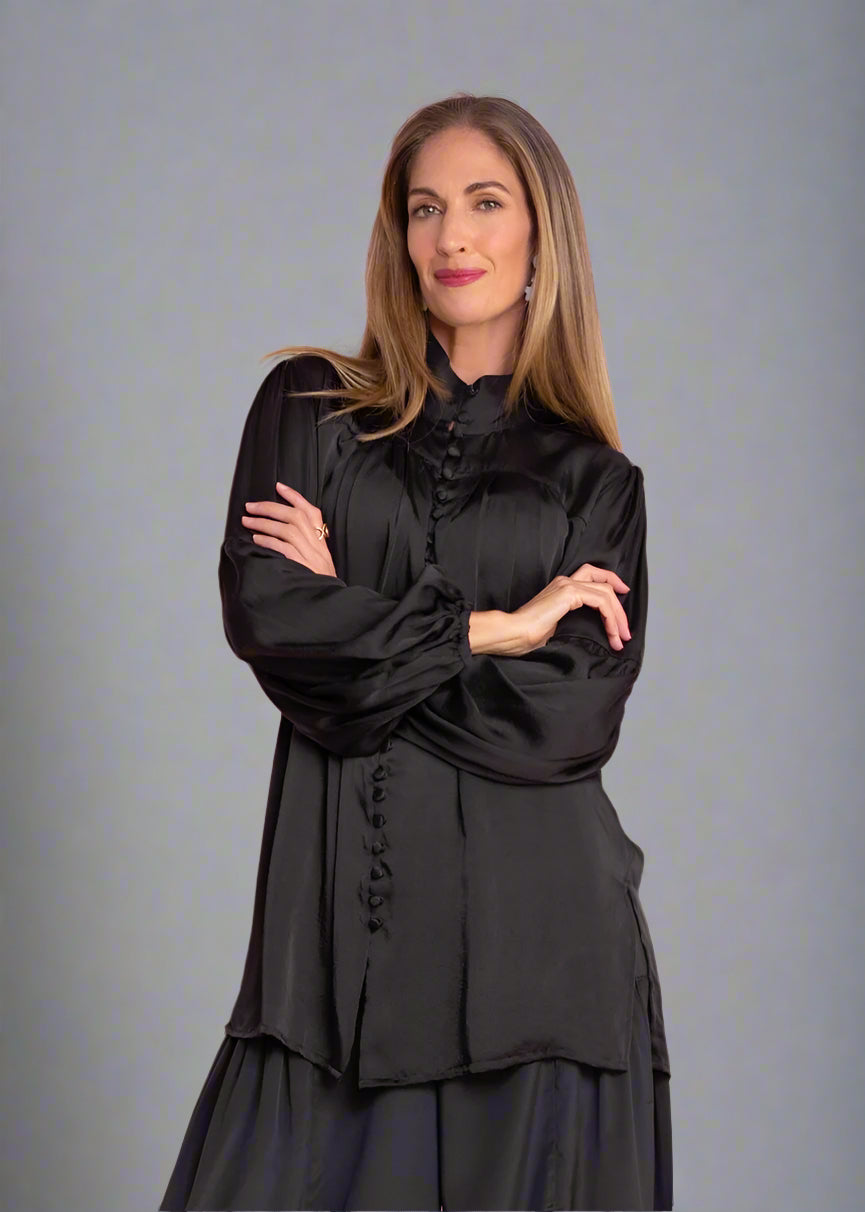 Tiffany blouse, Black COTTON