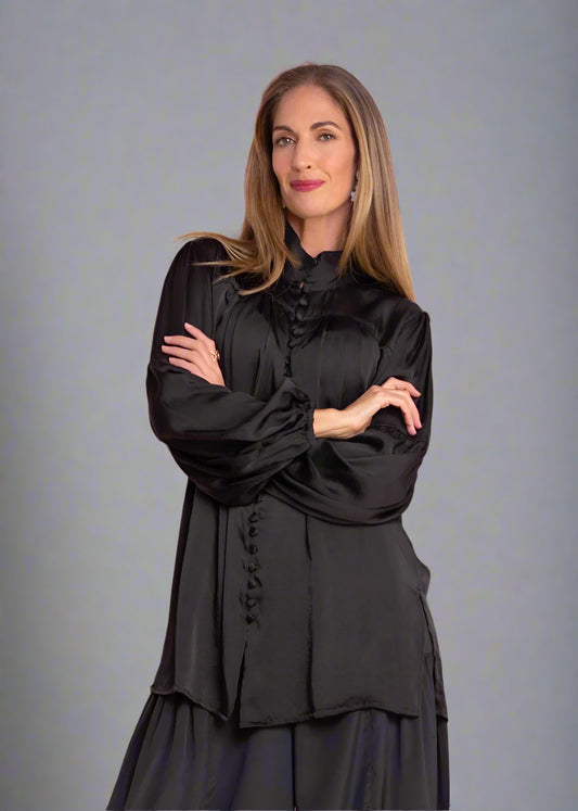 Tiffany blouse, Black  COTTON