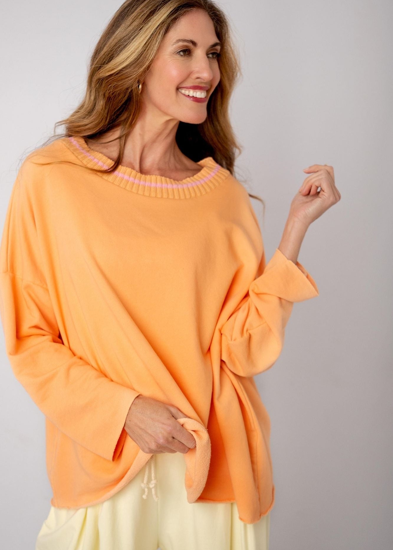 Florence Knit Top – Apricot Mist