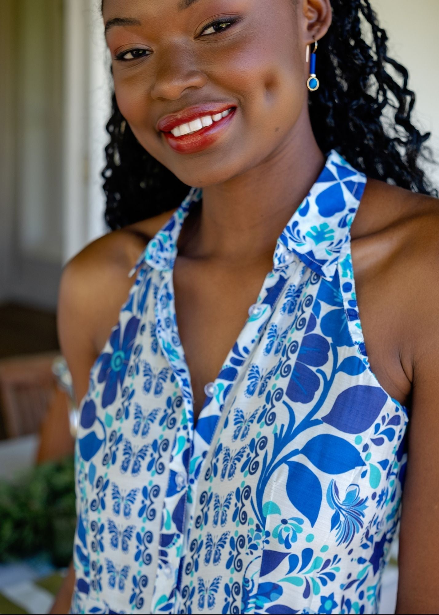 Tracy Dress in Butterfly Blue