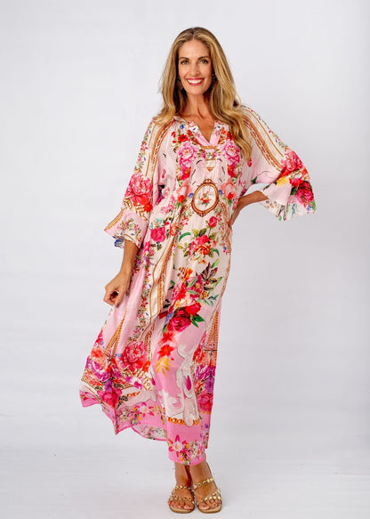 Jubilee Dress in Pink Flower Garden