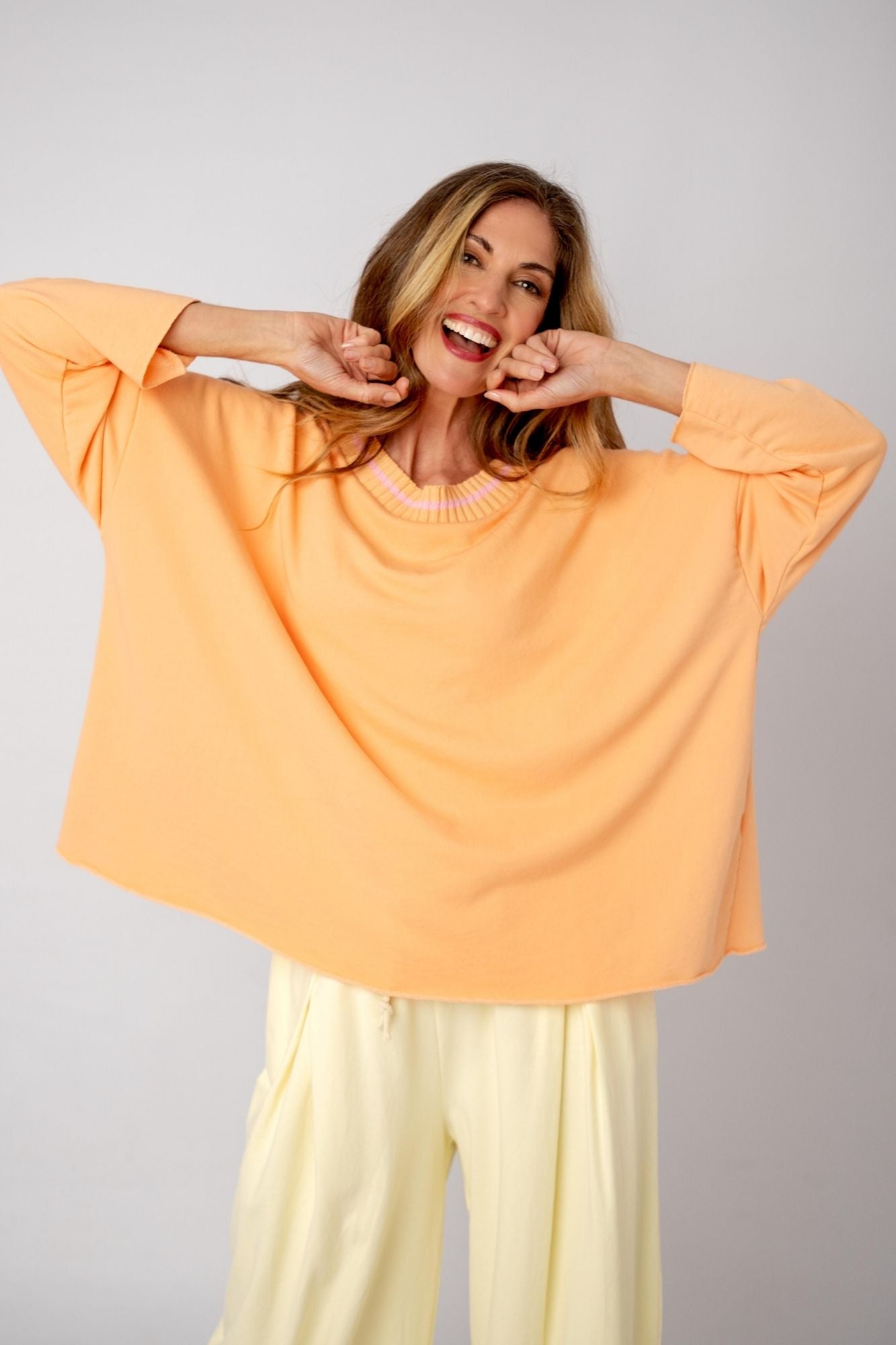 Florence Knit Top – Apricot Mist