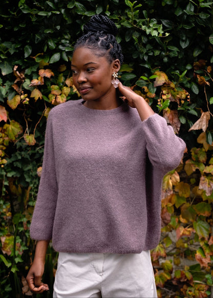 Simple Knit in Alpaca Wool – Dusty Mauve