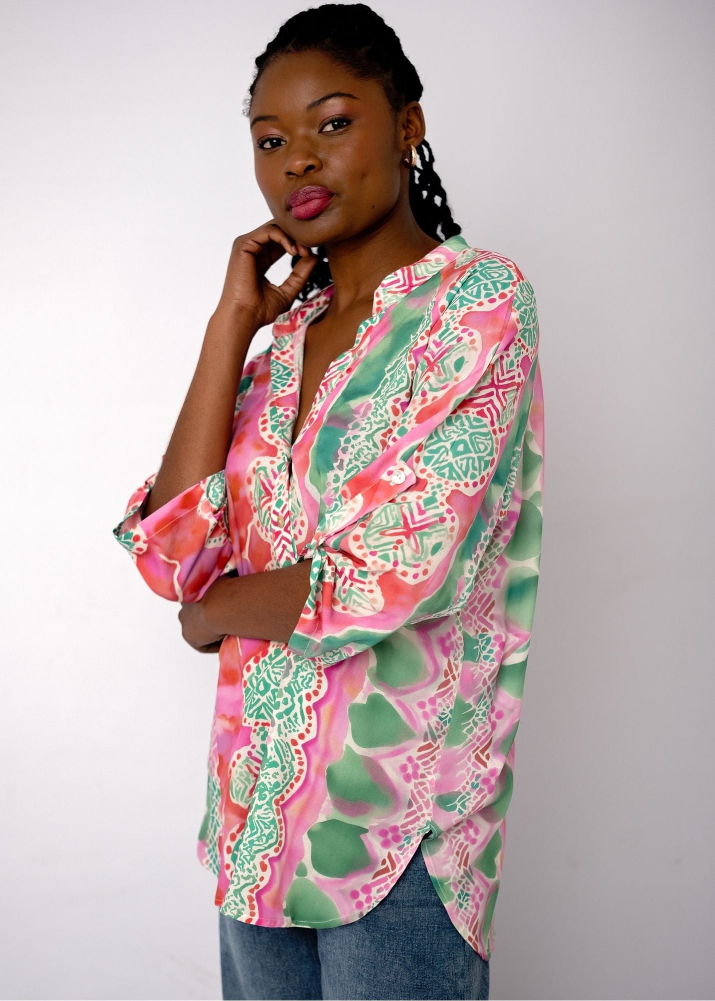 Lola Top in Watermelon Smudge